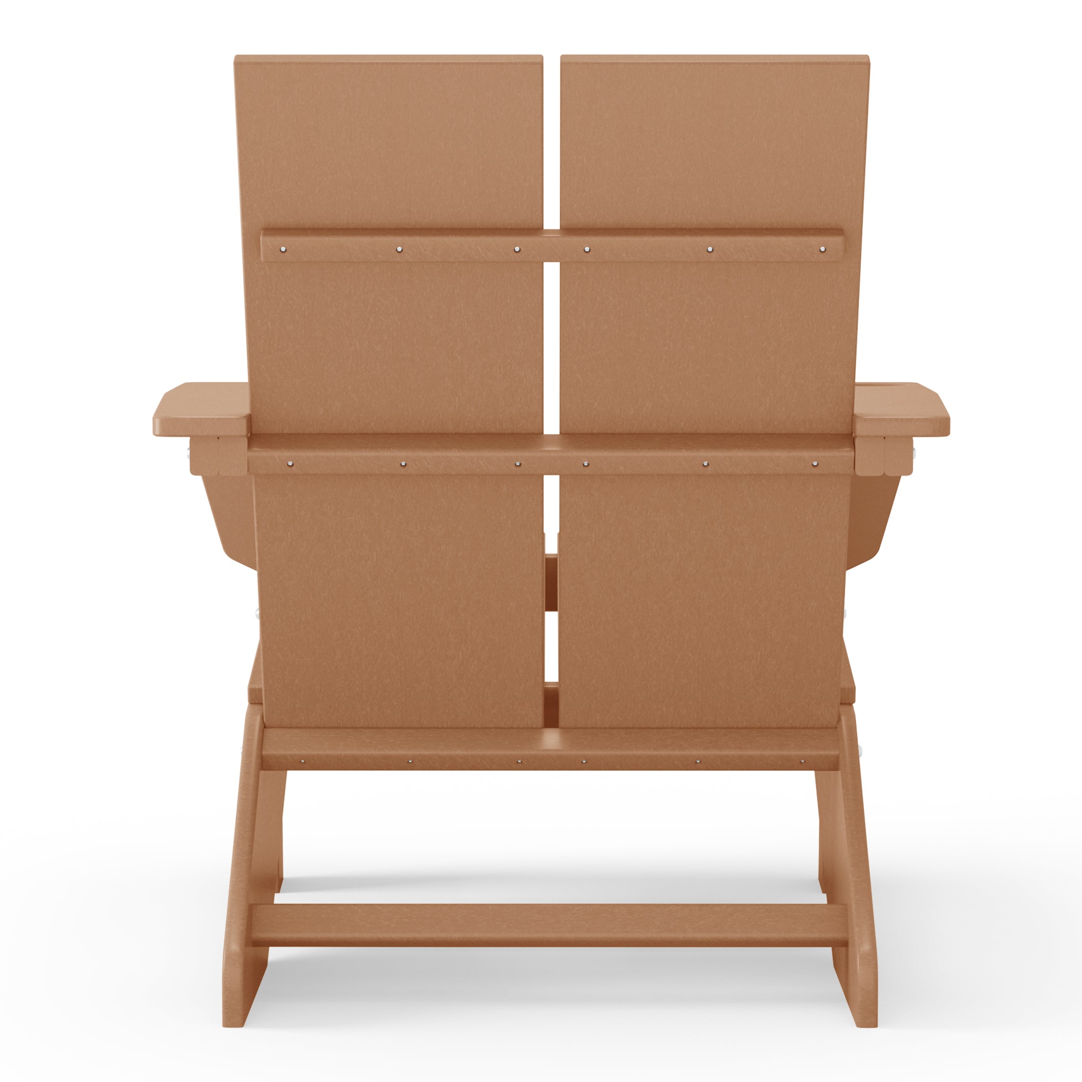 Seaview Outdoor HDPE Modern Adirondack Chair with Cup Holder (Set of 4)