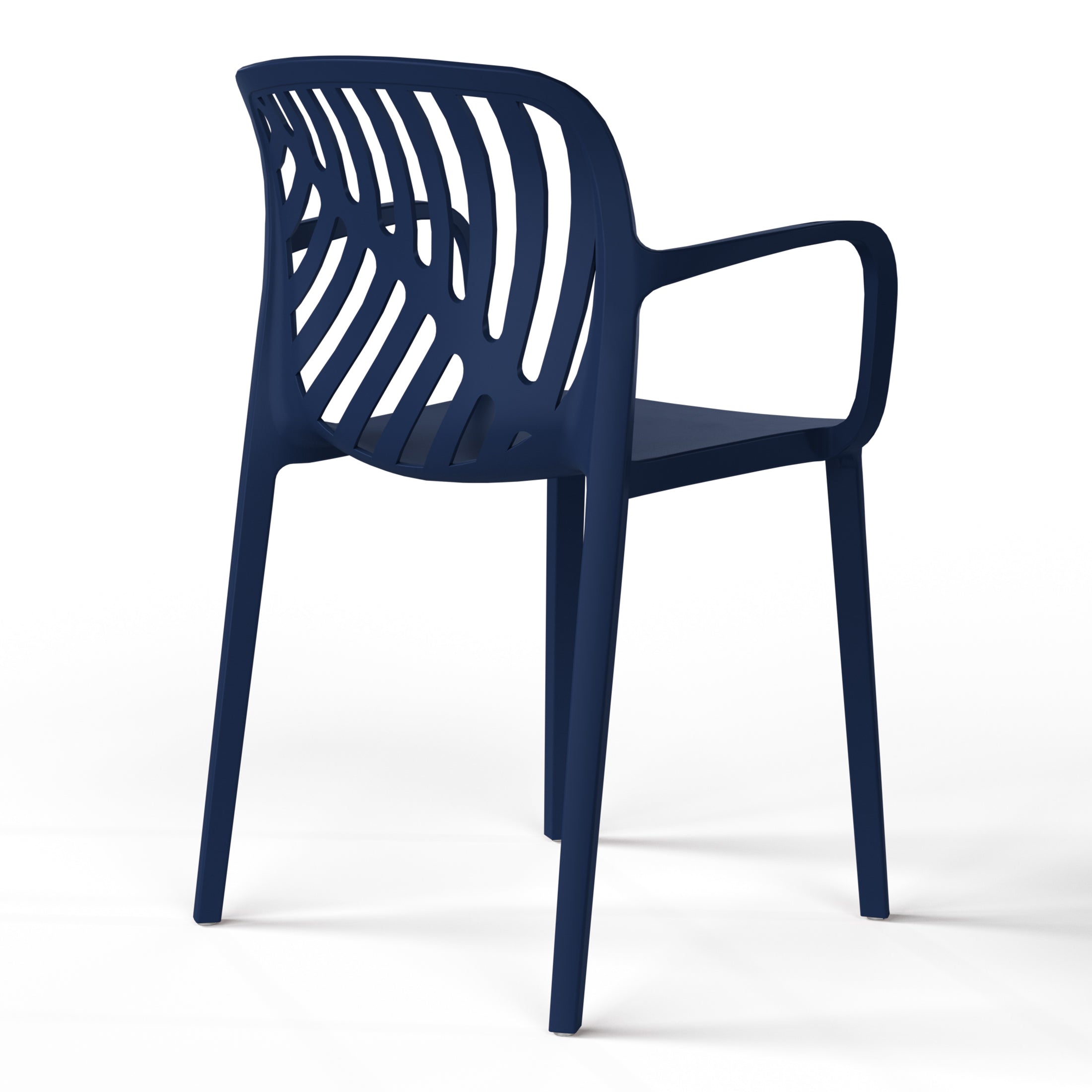 Sunshine Outdoor Modern Stackable Patio Dining Armchairs (Set of 2)