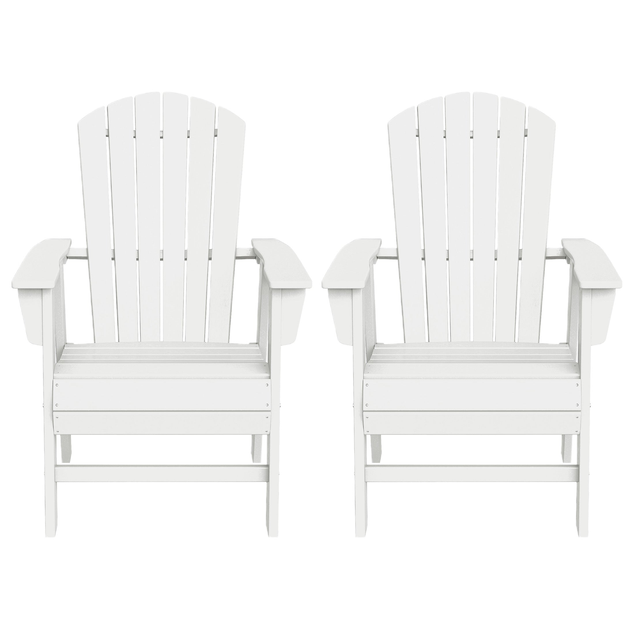 Portside Outdoor Modern HDPE Adirondack Patio Dining Chairs (Set of 2)