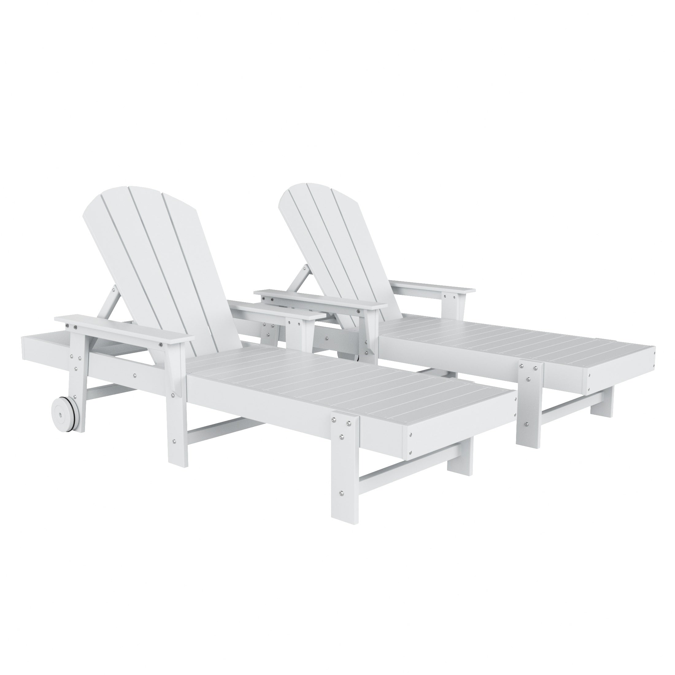 Paradise 2 Piece Reclining Chaise Lounge With Arms & Wheels