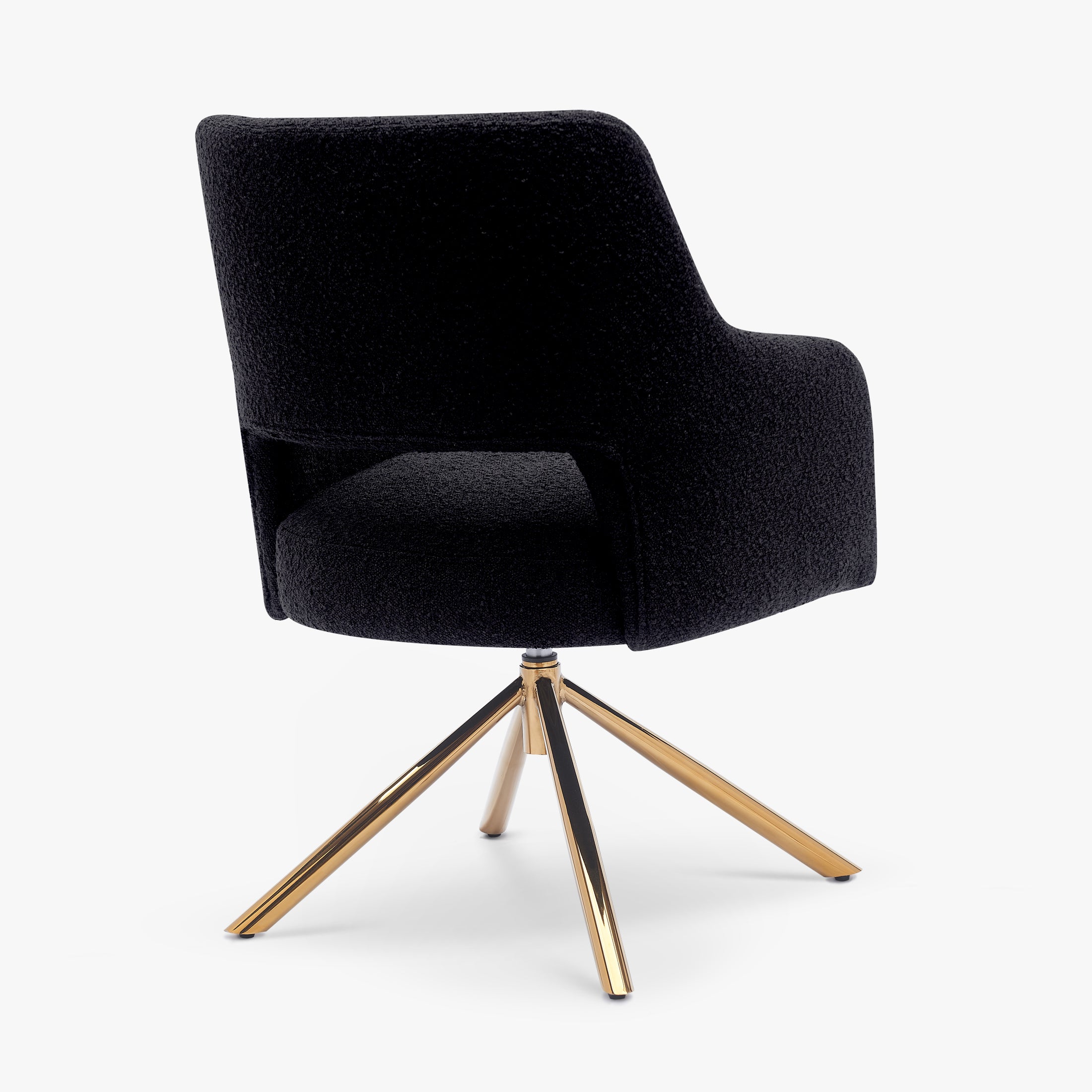 Amélie Mid-Century Modern Wide Boucle Swivel Accent Arm Chair (Set of 4)
