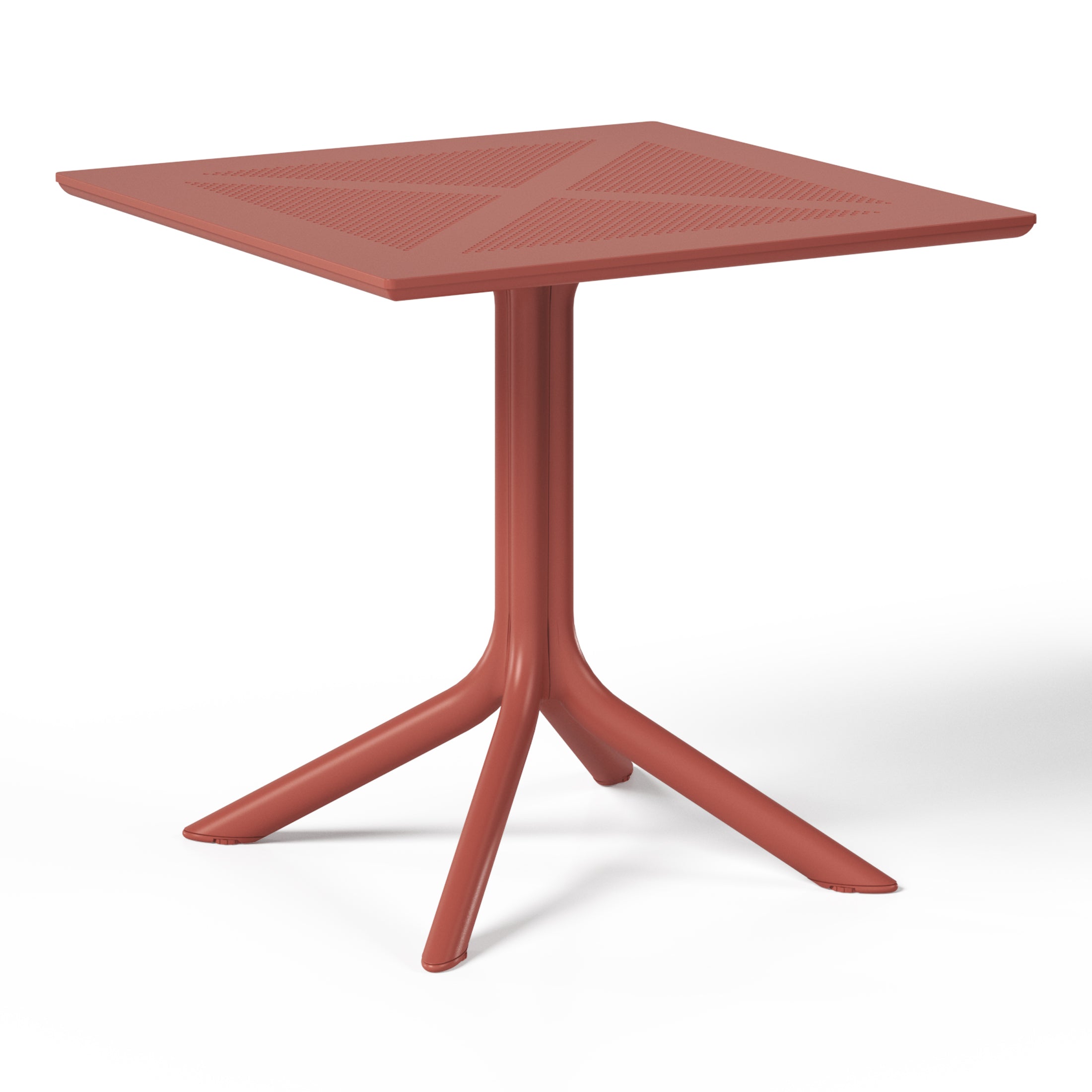 Sunshine 31.5" Square Plastic Outdoor Patio Dining Table for 4