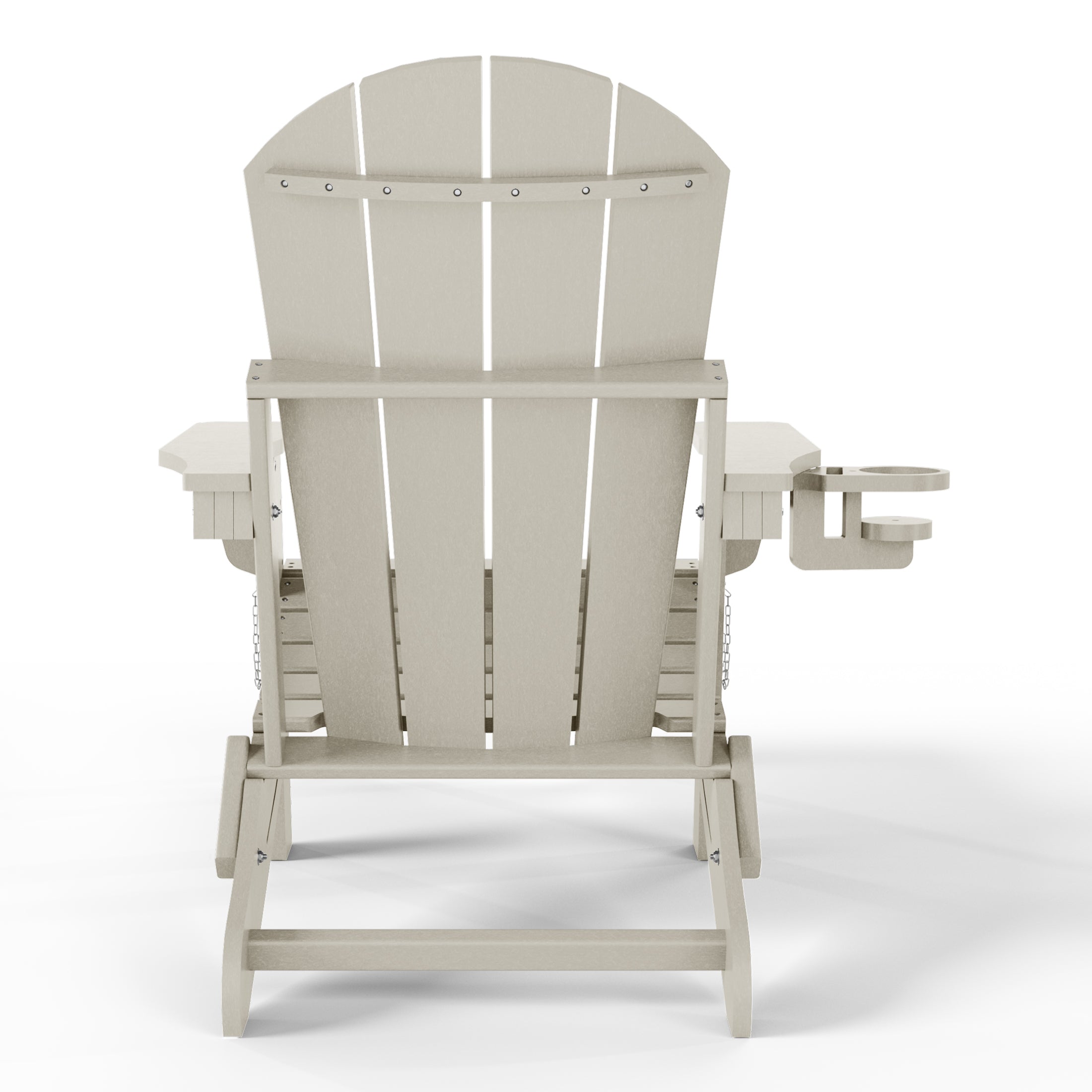 Paradise Folding Adjustable Adirondack Chair with Retractable Ottoman and Cup Holder (Set of 2)