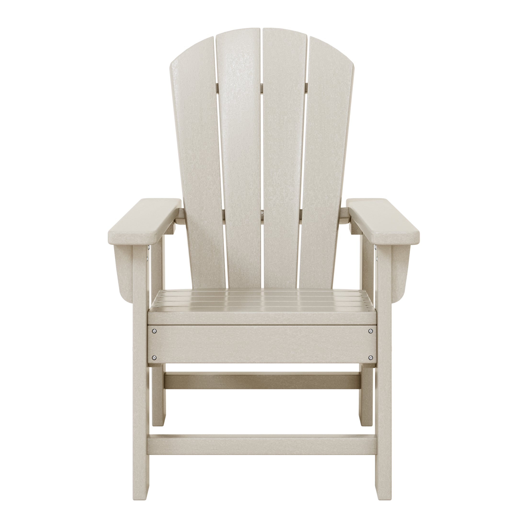 Paradise 2-Piece Kids Outdoor HDPE Adirondack Chair With Square Side Table Set