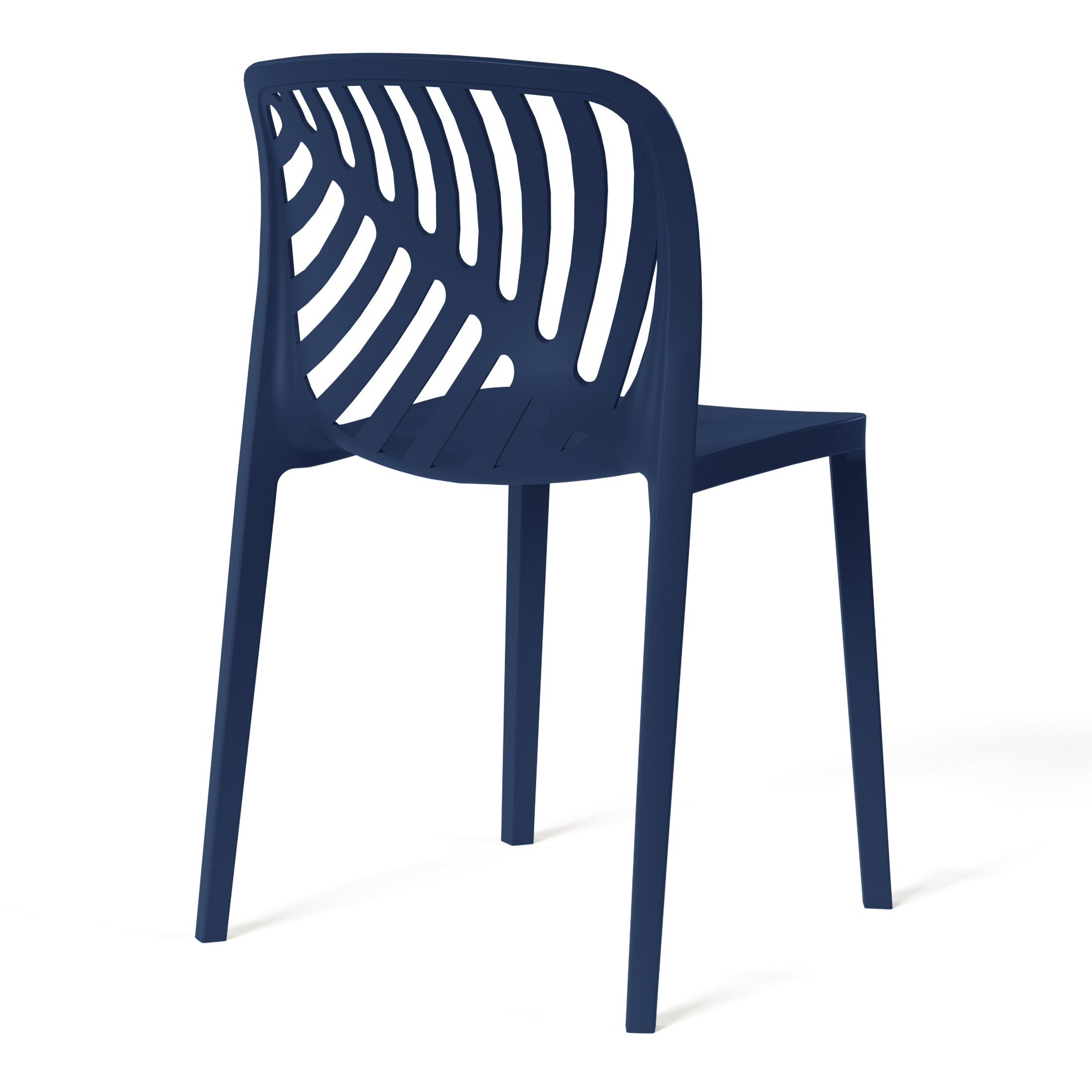 Sunshine Outdoor Modern Stackable Polypropylene Plastic Patio Bistro Dining Side Chairs (Set of 2)