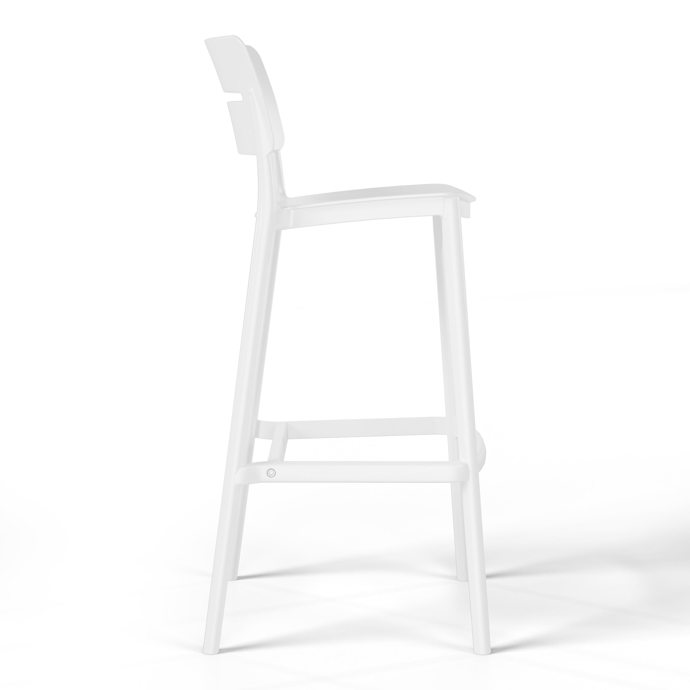Sunshine Stackable Polypropylene Resin Plastic Outdoor Patio Bar Stools (Set of 2)