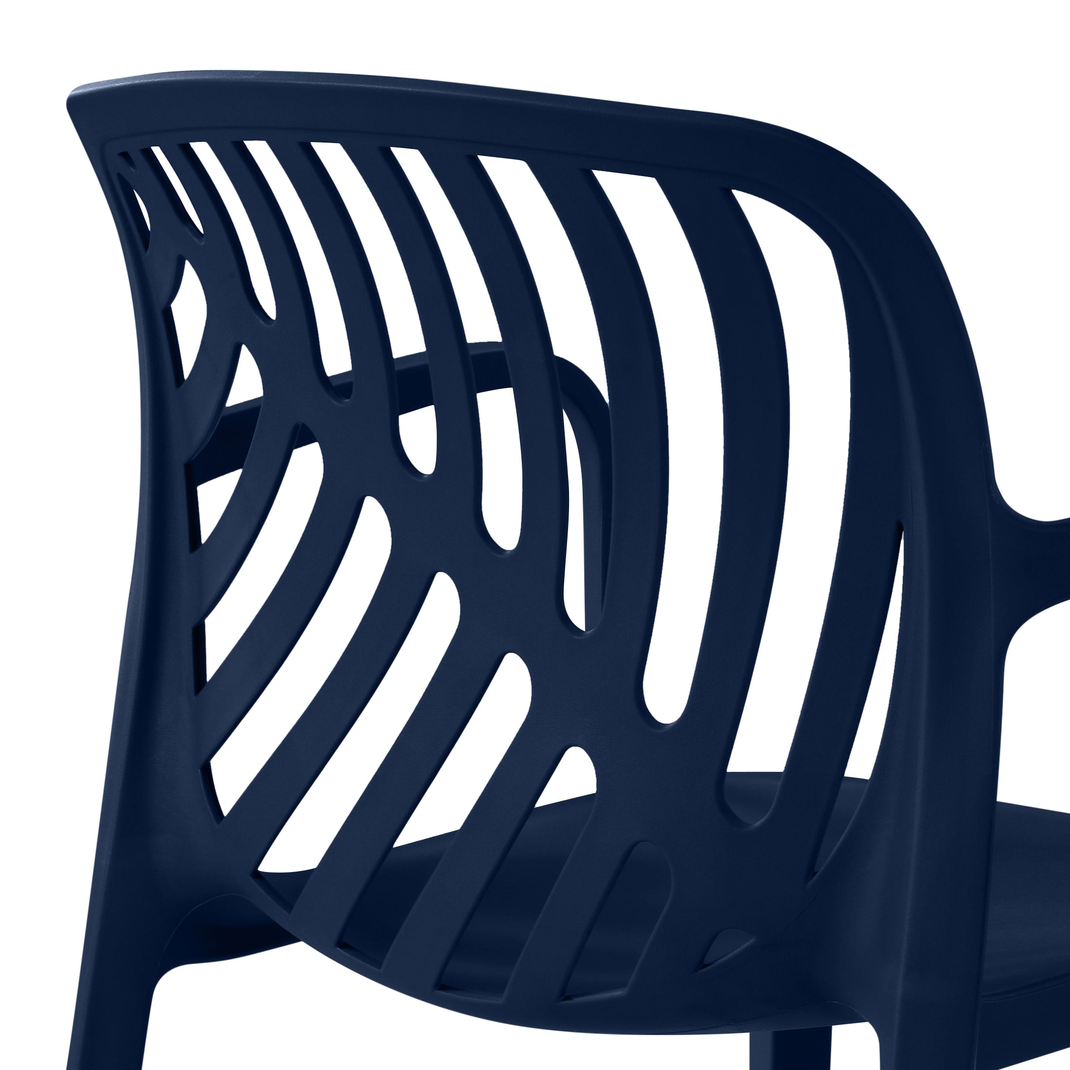 Sunshine Outdoor Modern Stackable Patio Dining Armchairs (Set of 2)