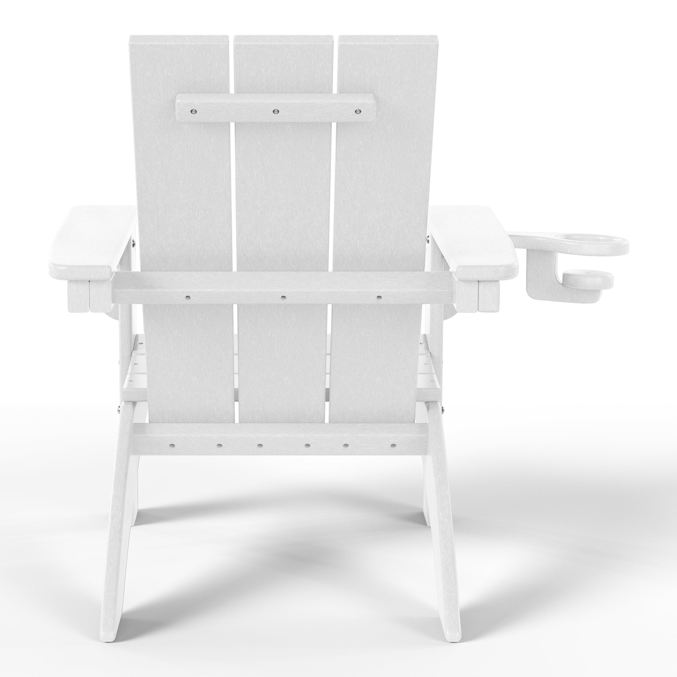 Palms Kids Outdoor HDPE Plastic Modern Adirondack Patio Chairs with Cup Holders (Set of 2)