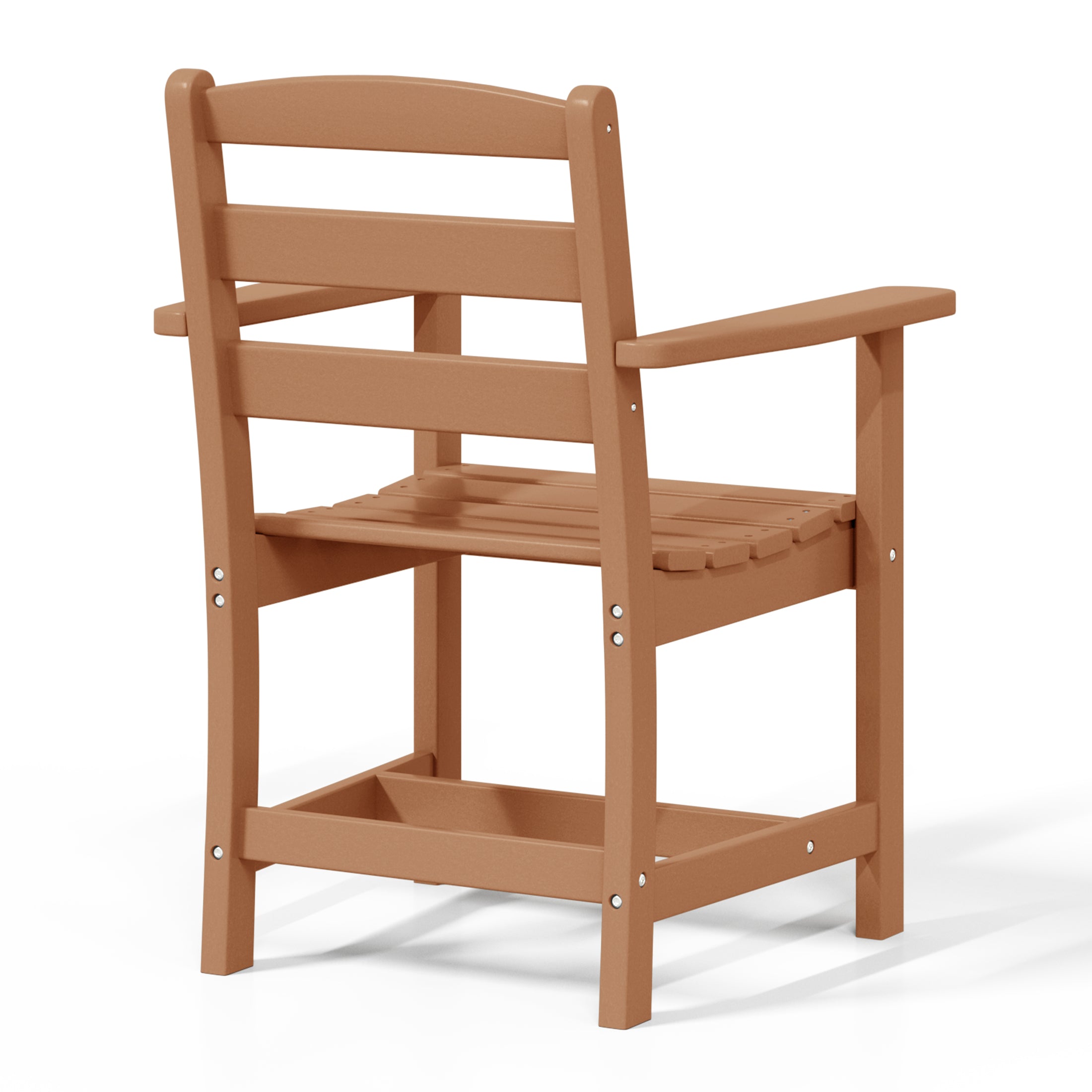 Palms 5-Piece HDPE Outdoor Square Patio Dining Table Set with Armchairs