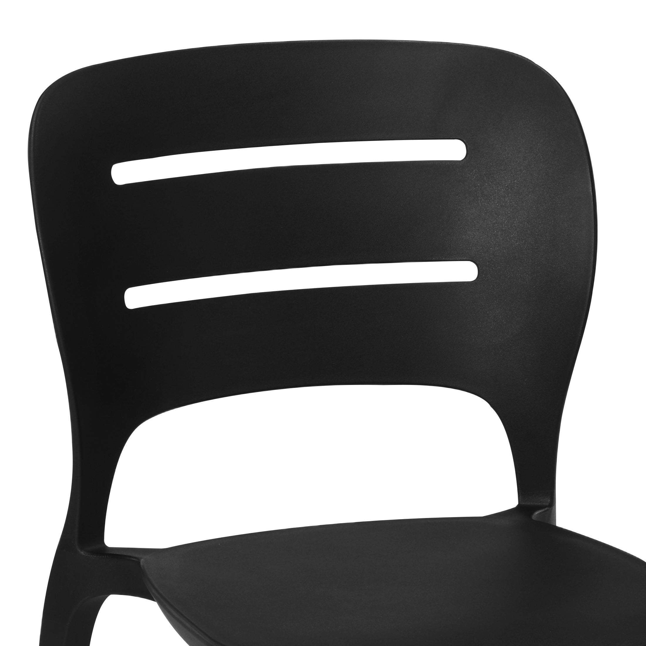 Sunshine Outdoor Modern Stackable Plastic Patio Dining Side Chairs (Set of 2)
