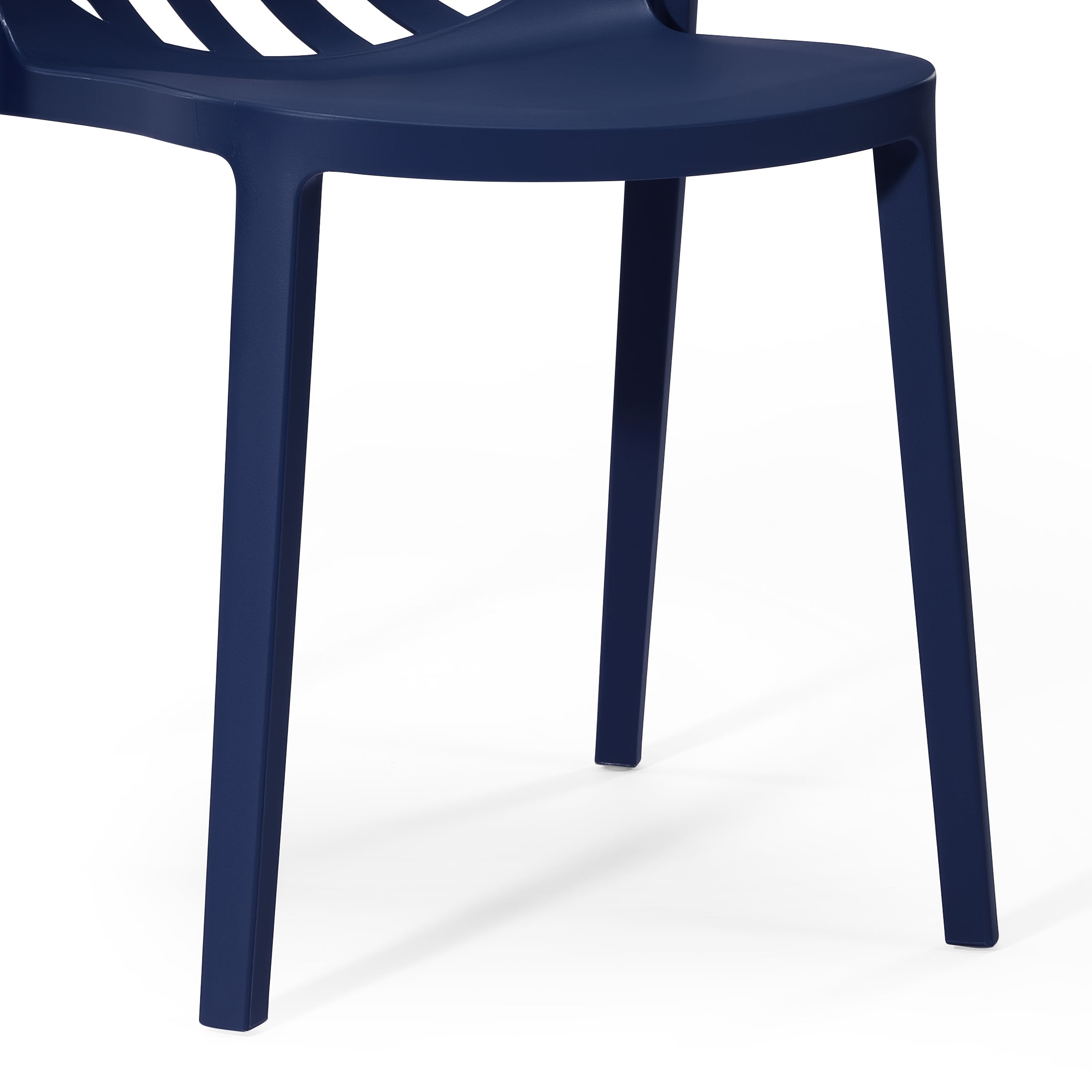 Sunshine Outdoor Modern Stackable Polypropylene Plastic Patio Bistro Dining Side Chairs (Set of 2)
