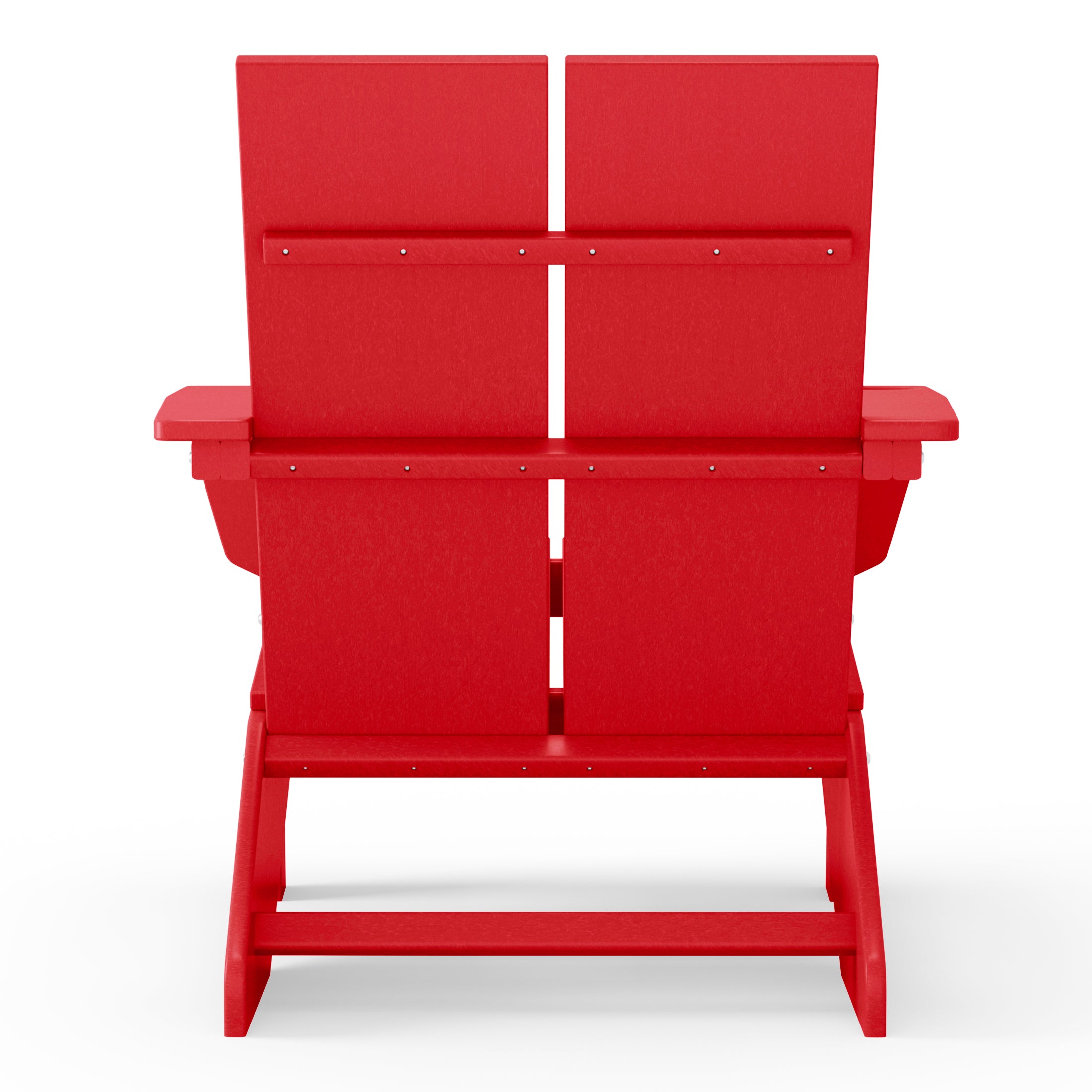 Seaview Outdoor HDPE Modern Adirondack Chair with Cup Holder (Set of 2)