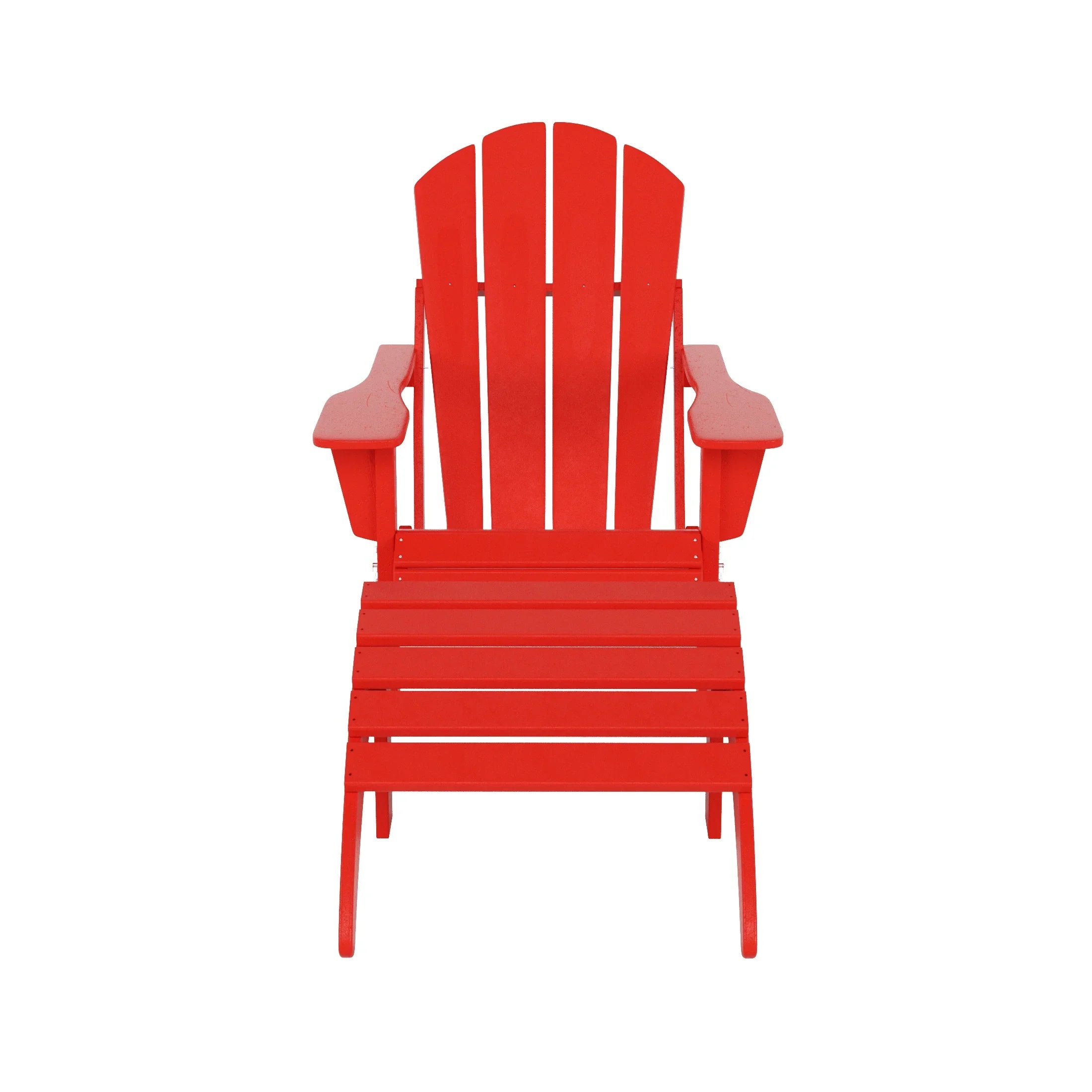PARADISE 2-Piece Outdoor Patio Adirondack Chair with Footrest