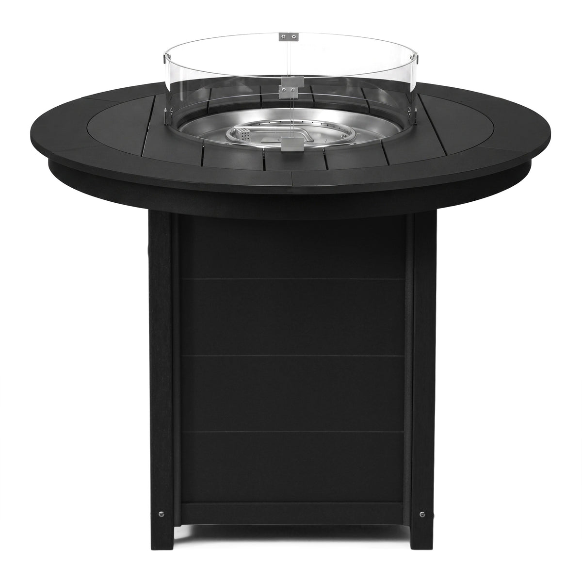 Sol 47" Modern Outdoor Patio Propane Round Counter Height Fire Pit Table
