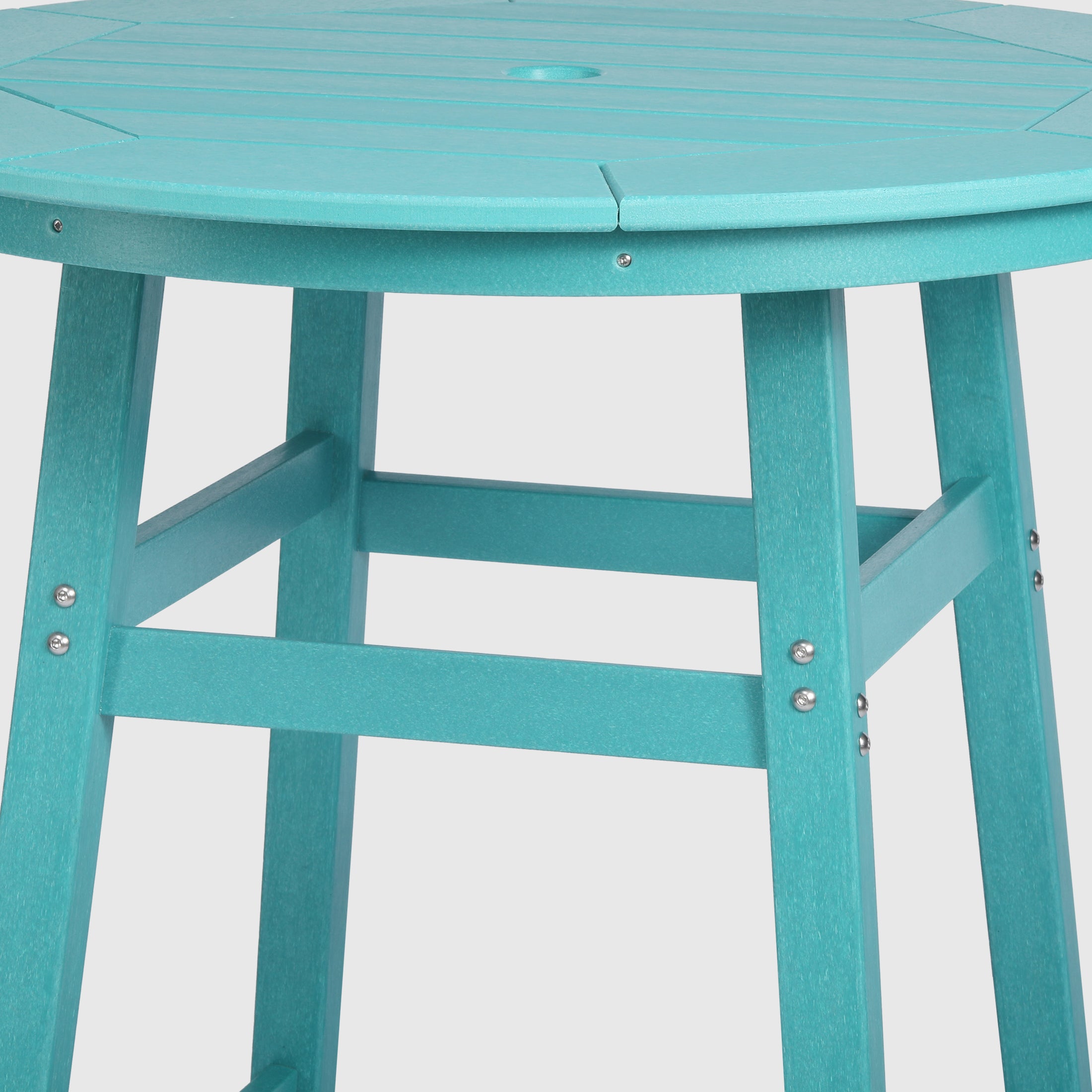 Paradise 5-Piece HDPE Outdoor Patio Dining Bar Bistro Table Set with Bar Stools