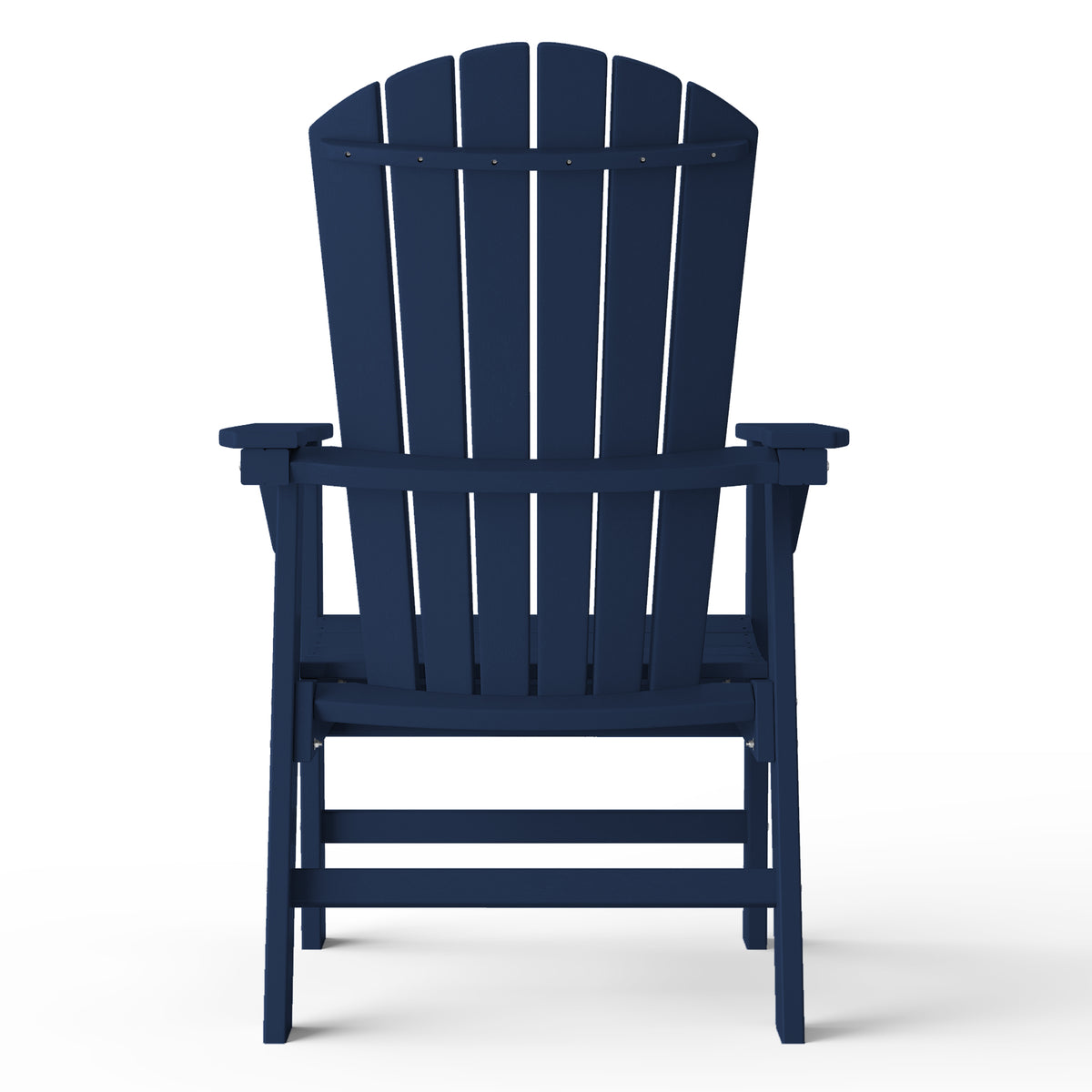 Portside Outdoor Patio Shell-back Adirondack Dining Chair Weather Resistant