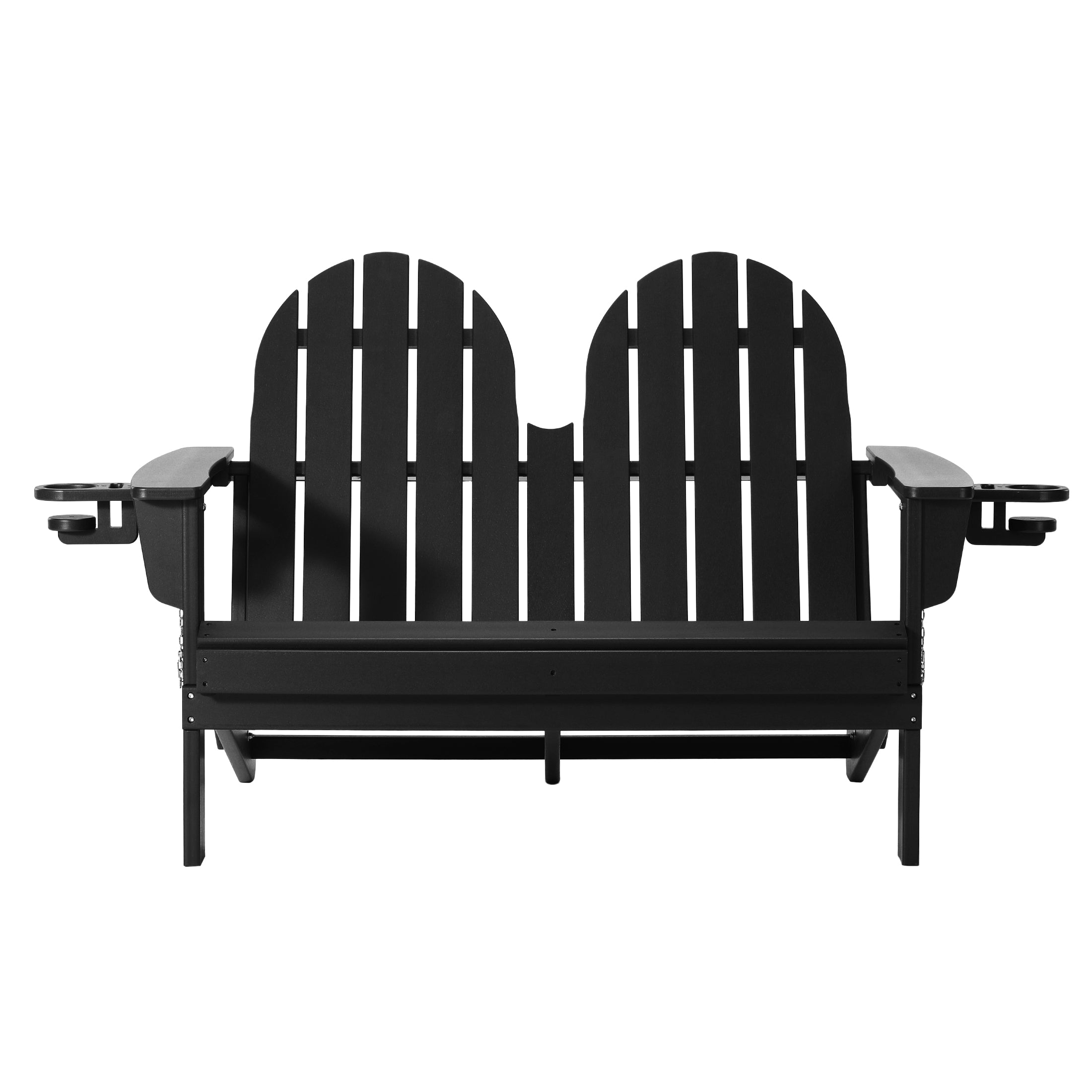 Savannah Outdoor Patio 49" HDPE Folding Adirondack Garden Bench