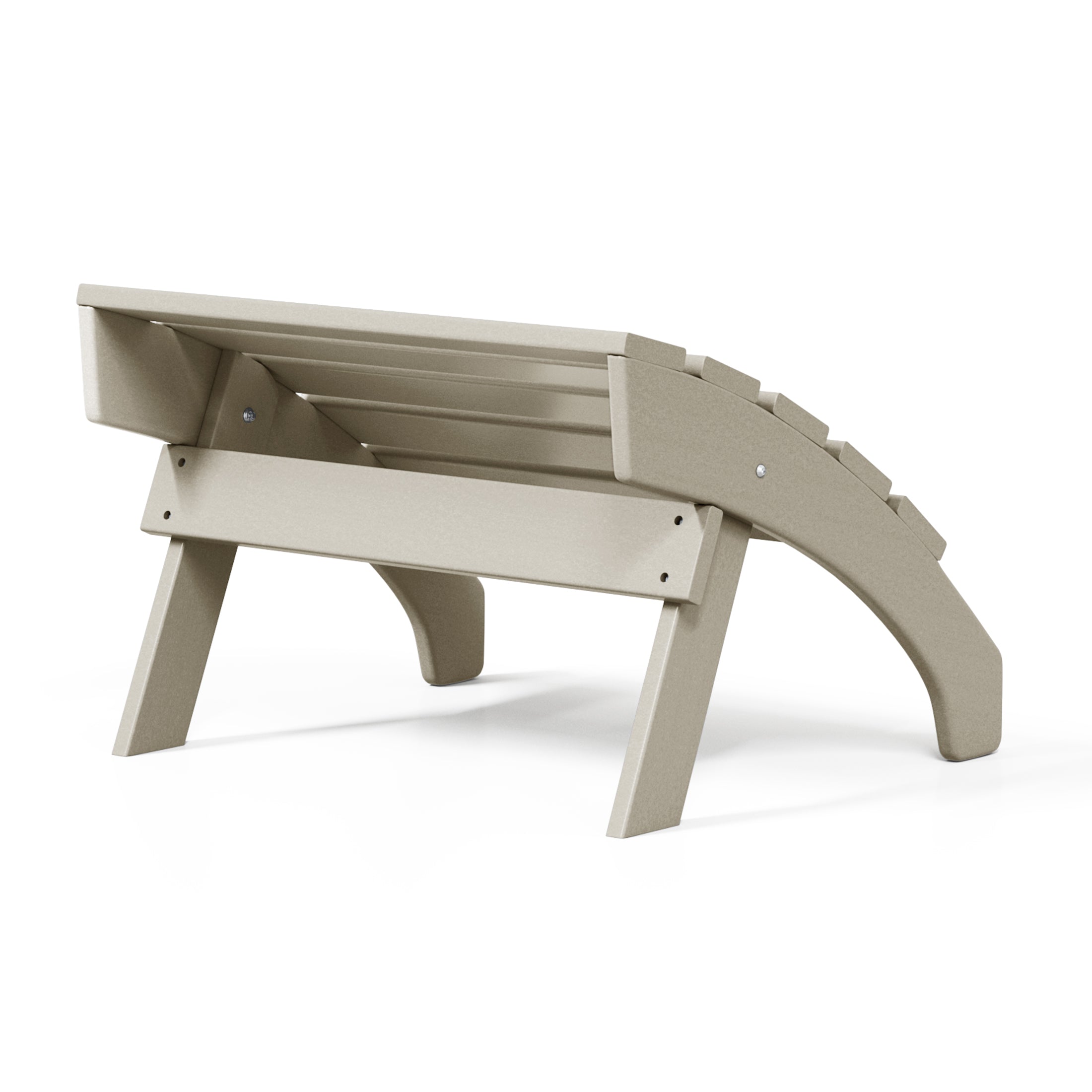 Portside Outdoor Patio HDPE Adirondack Ottoman Footrest
