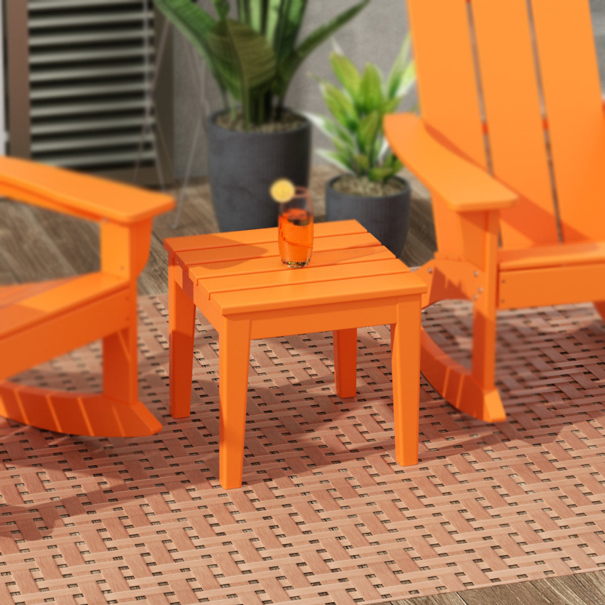 Palms Outdoor Patio Modern Adirondack Side Table