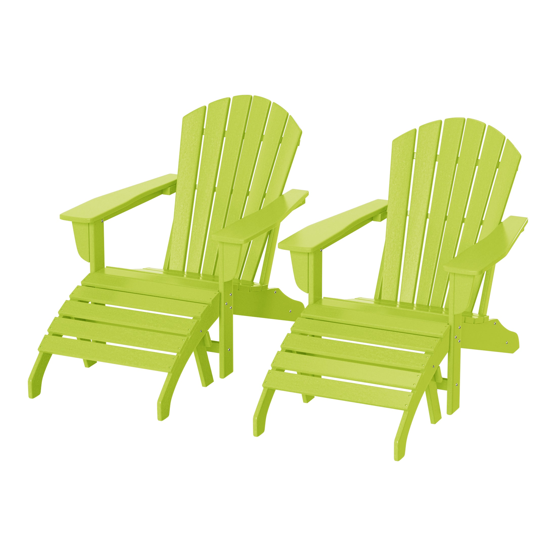 Portside Outdoor Adirondack Chair With Ottoman 4-Piece Set