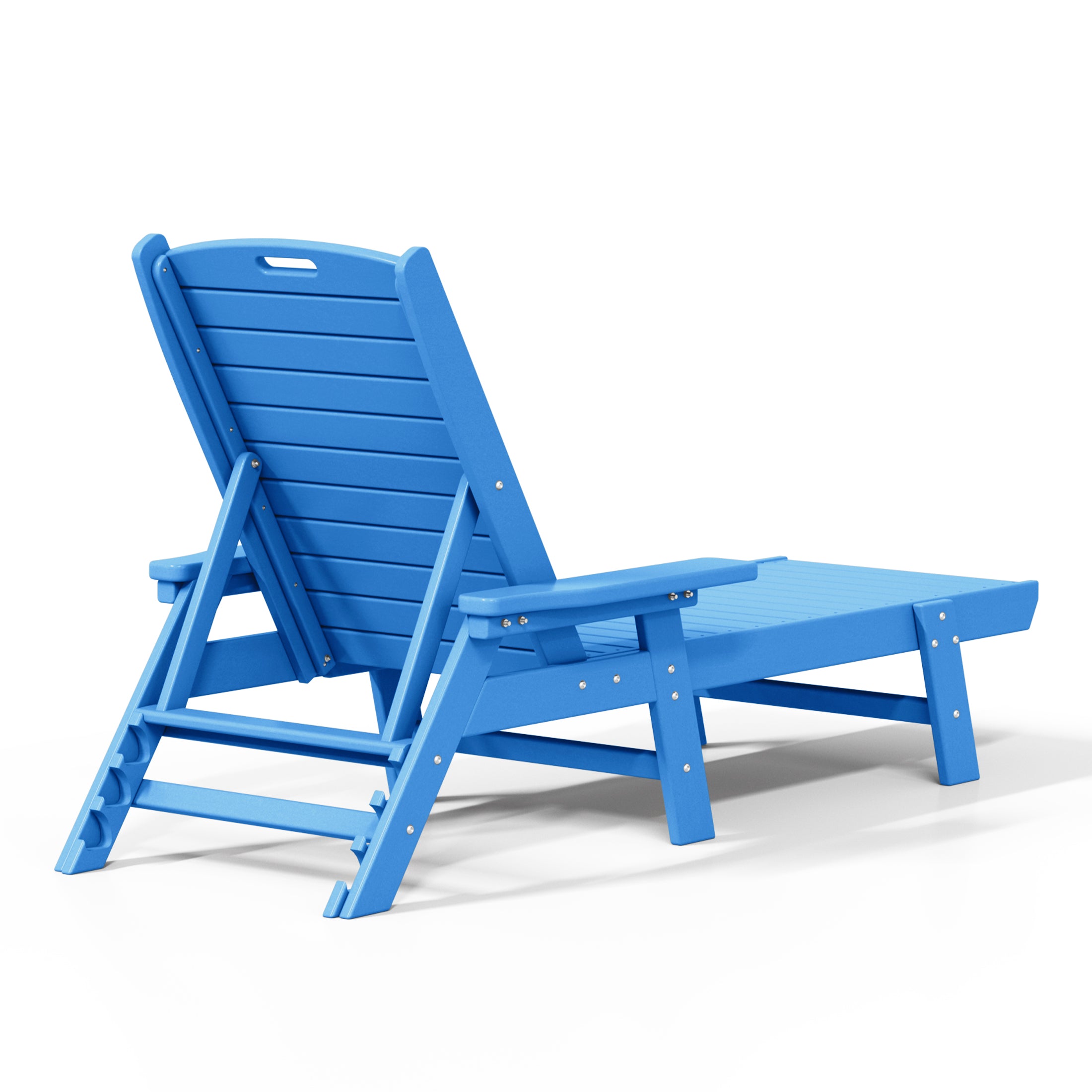 Paradise Poly Reclining Chaise Lounge Set With Table