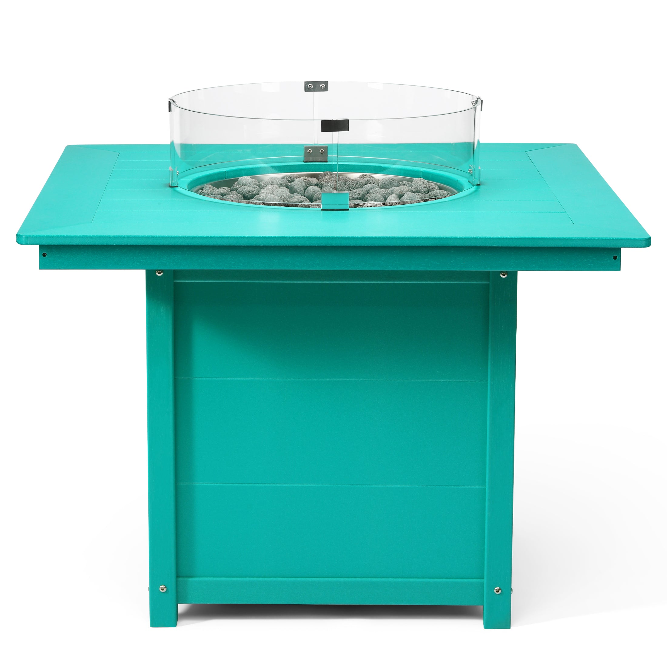 Sol Modern Outdoor Patio Propane 42" Square Fire Pit Table