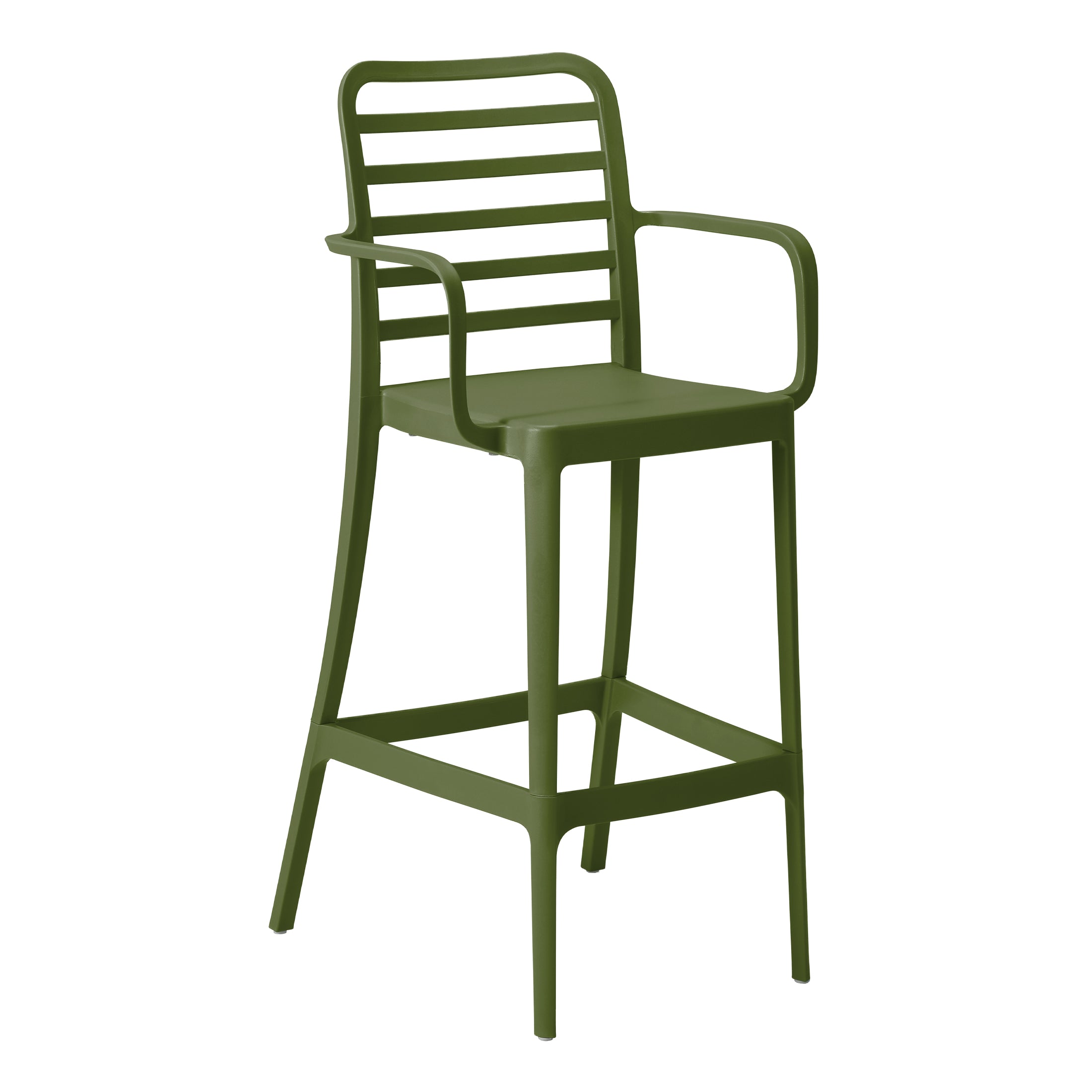 Sunshine 29.5" Outdoor Polypropylene Plastic Patio Bar Height Stools (Set of 2)
