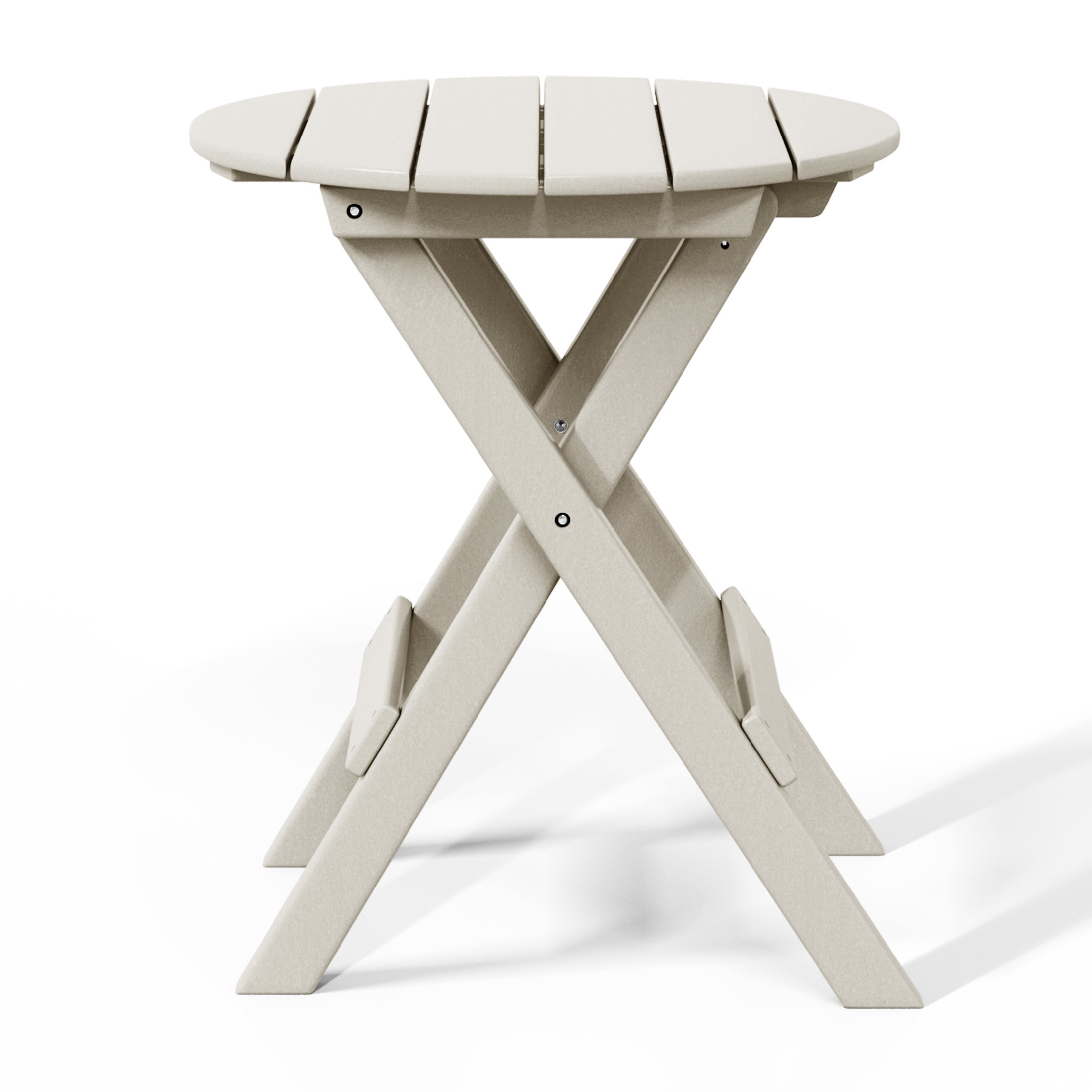 Paradise HDPE Outdoor 24.5 Inch Round Portable Folding Patio Dining Table