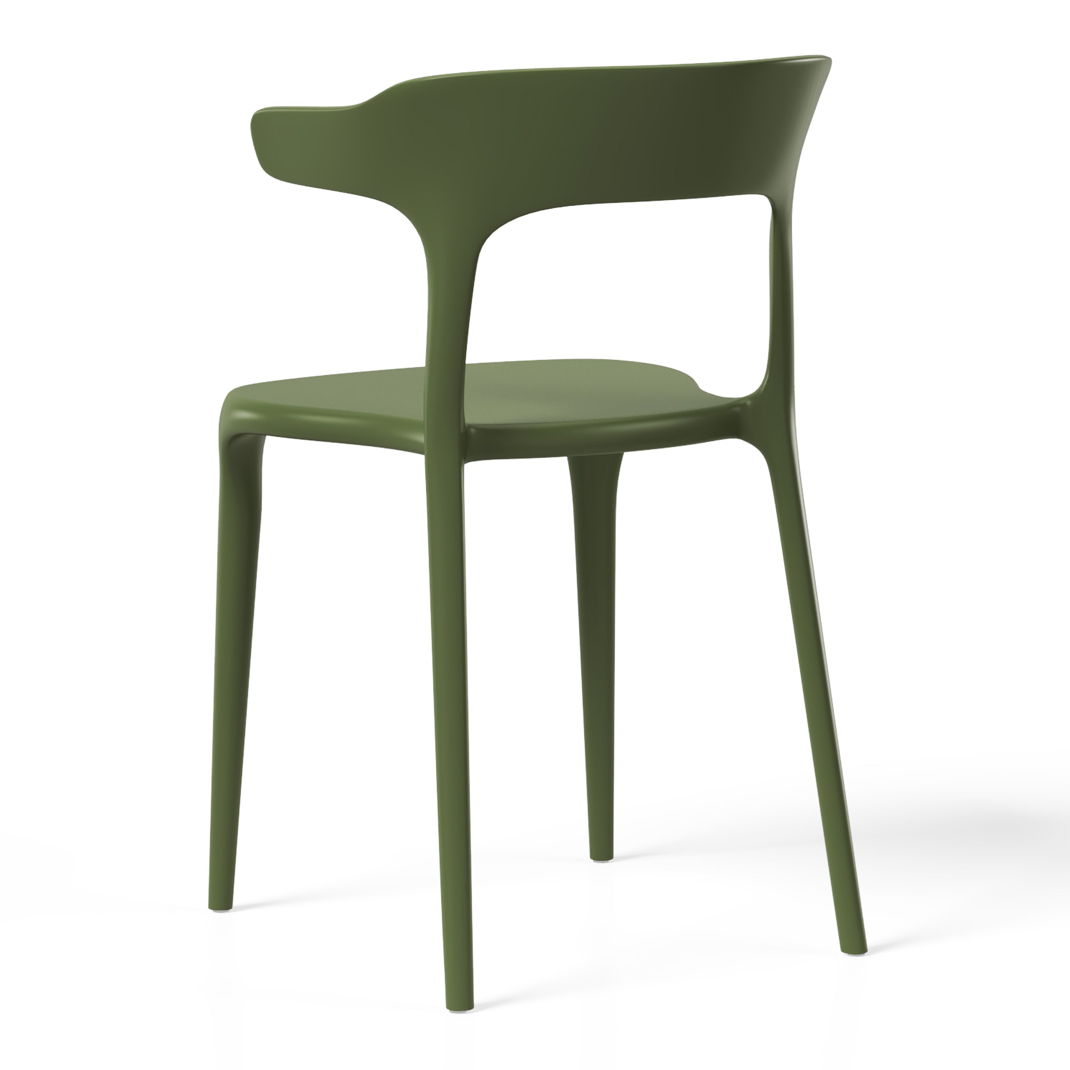 Sunshine Modern Stackable Resin Plastic Patio Dining Chair (Set of 2)