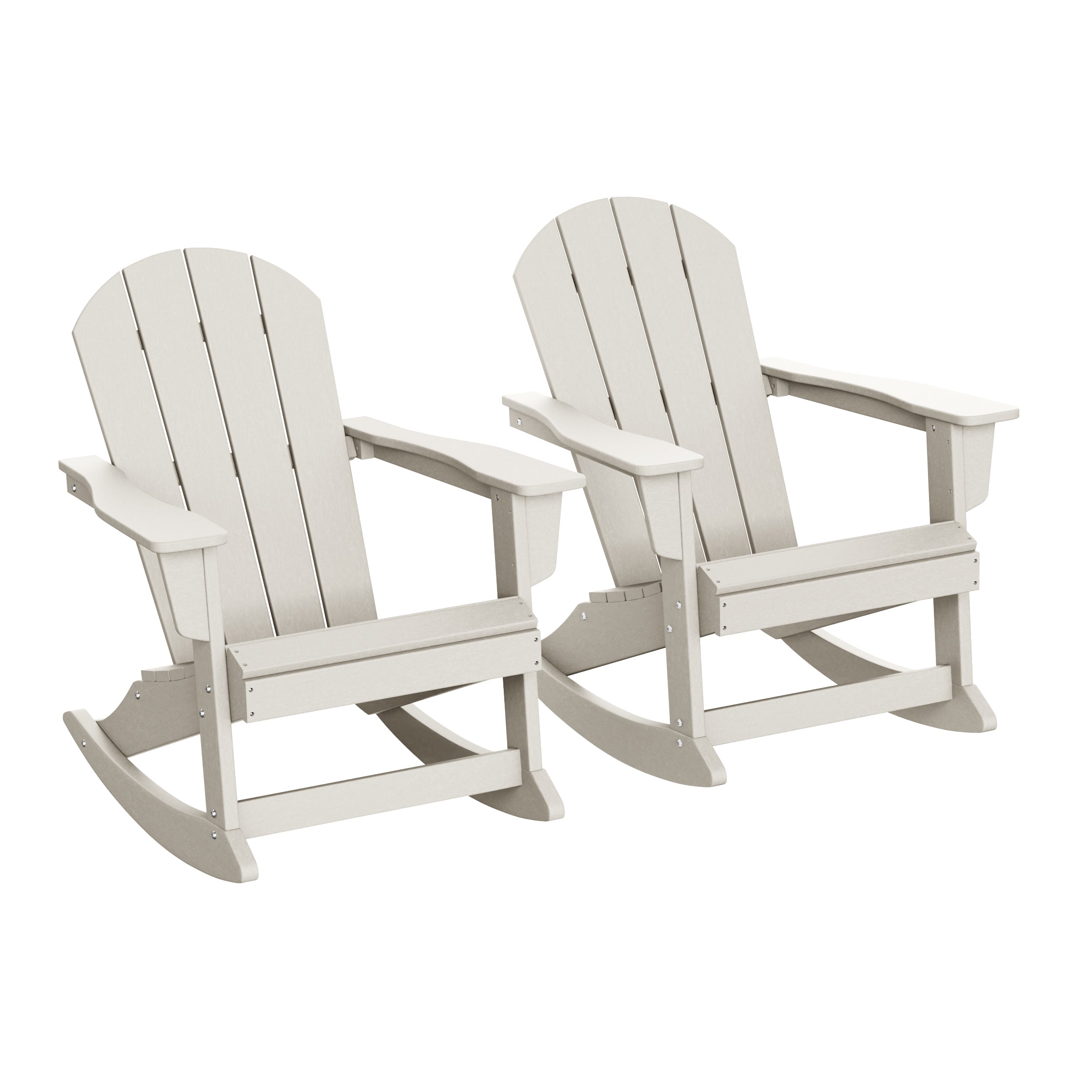 Paradise 2 piece set Outdoor / Patio Poly Adirondack rocking chairs ( 2 seater )