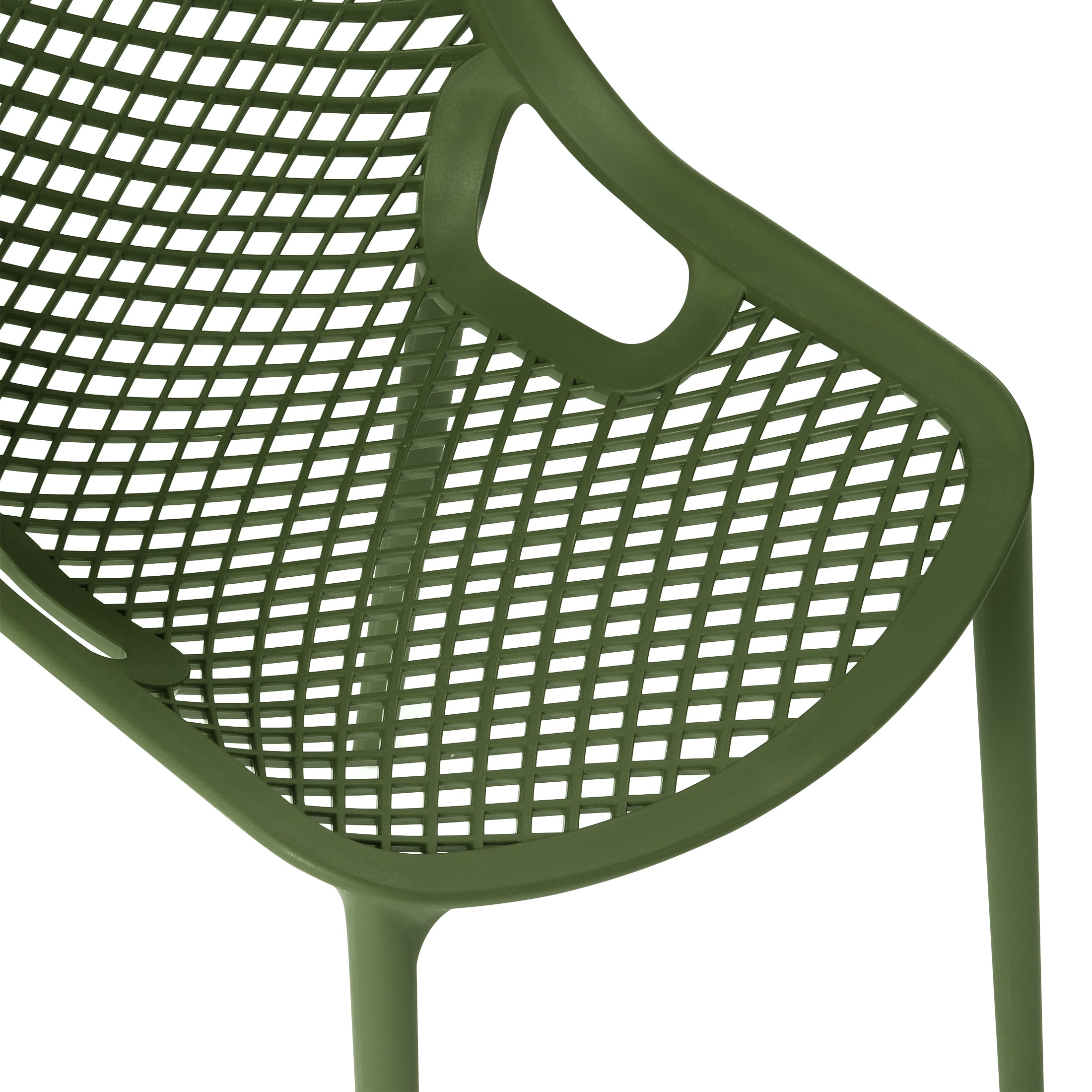 Sunshine Outdoor Stackable Modern Plastic Dining Chairs (Set of 2)