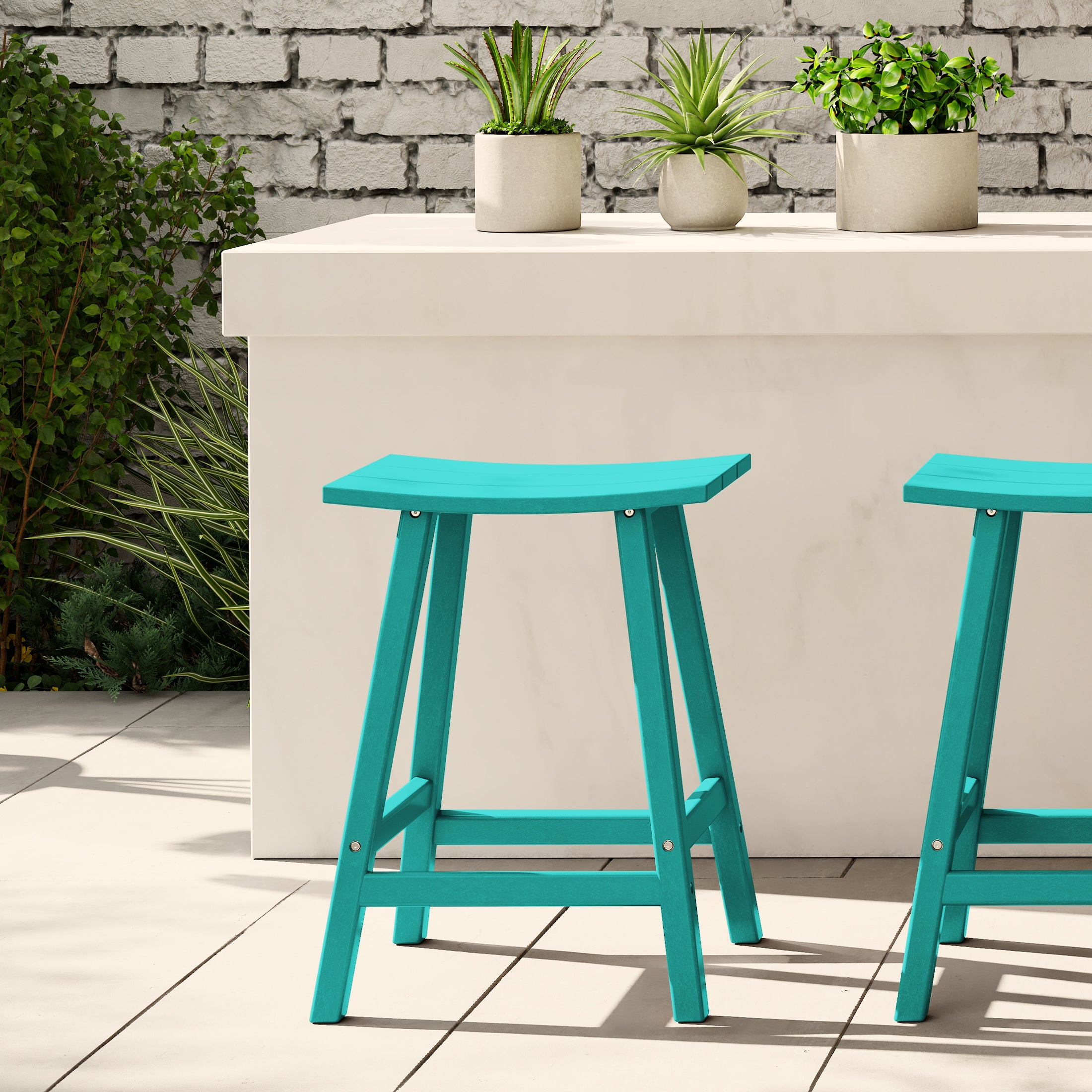 Paradise 24" height Outdoor / Patio Saddle bar stool