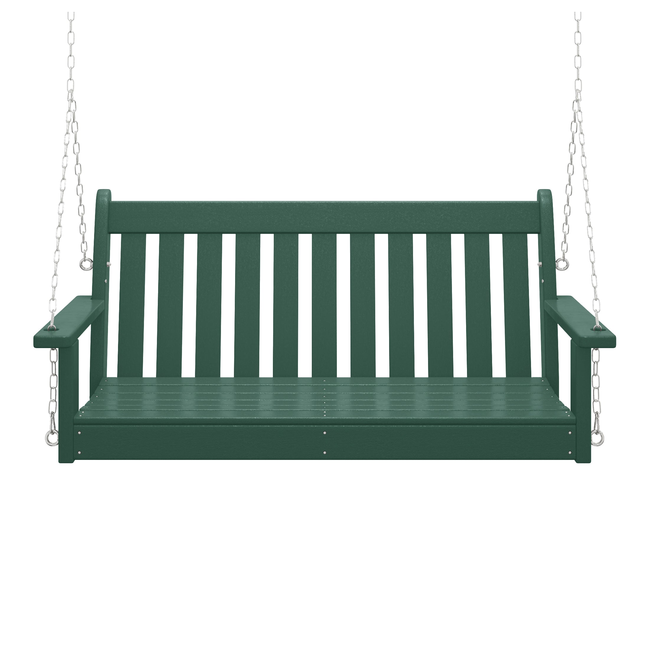 Paradise Outdoor Patio HDPE Hanging Front Porch Swing Bench