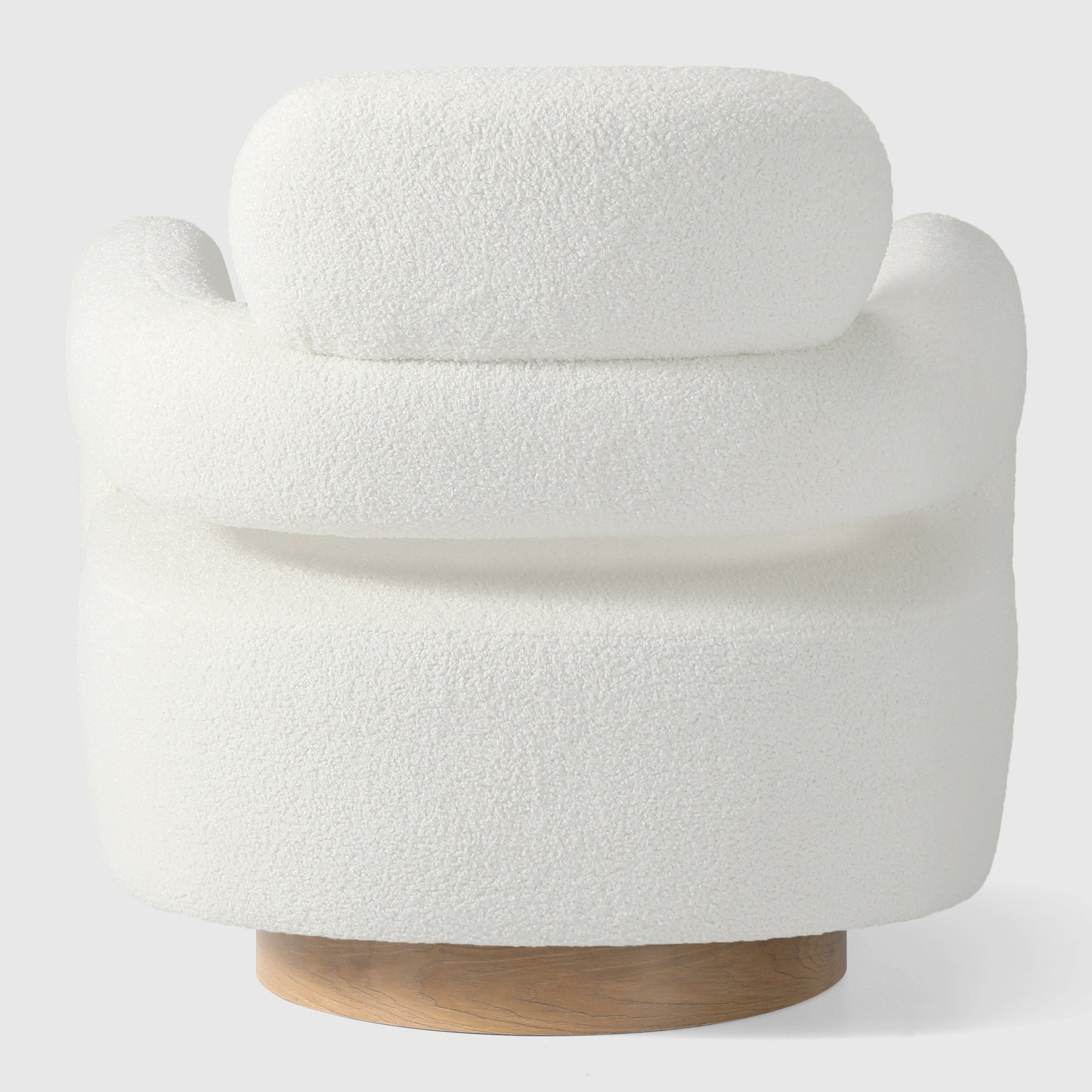 Celine Mid-Century Modern Sherpa Swivel Barrel Accent Chair (Set of 2)