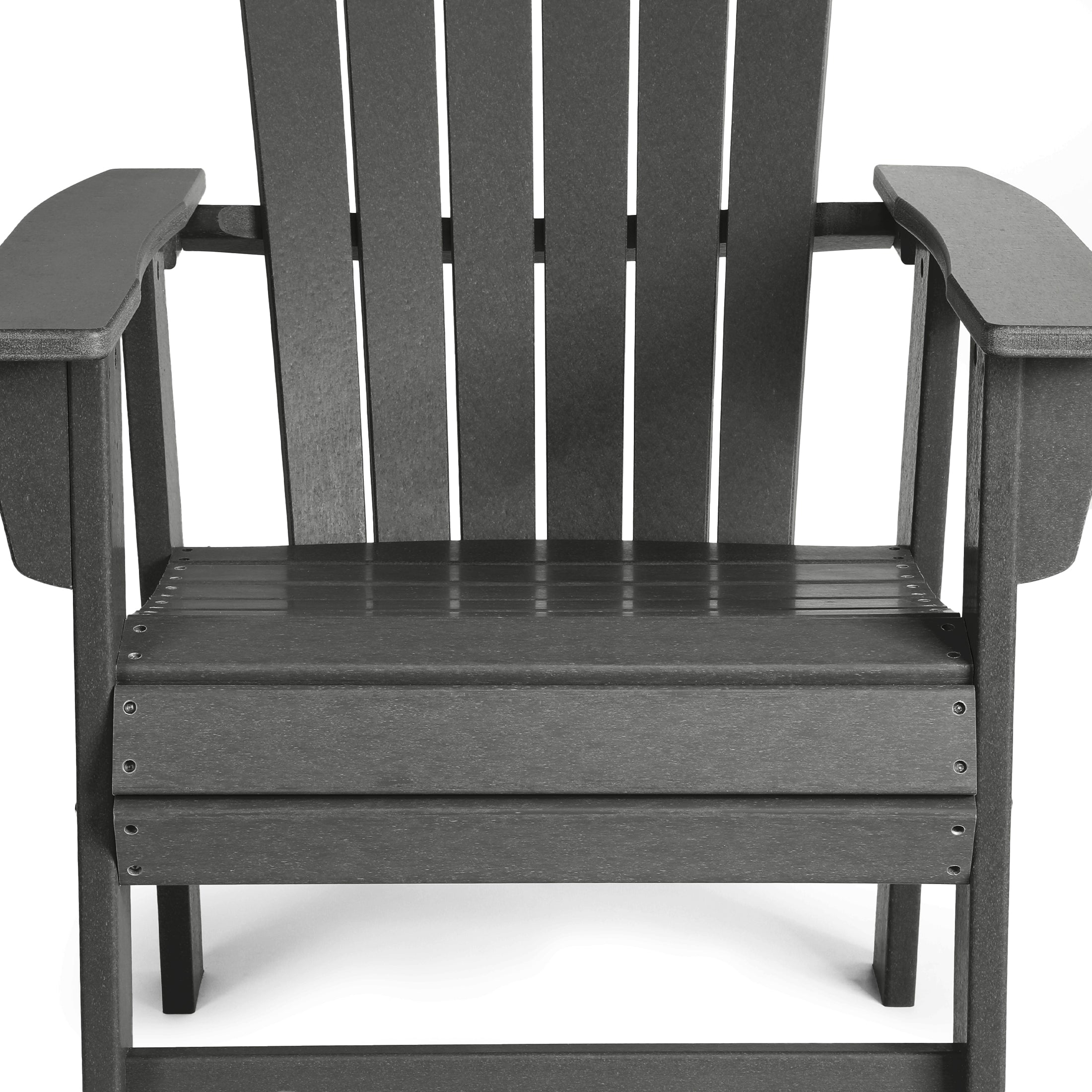 Portside Outdoor Modern HDPE Adirondack Patio Dining Chairs (Set of 2)