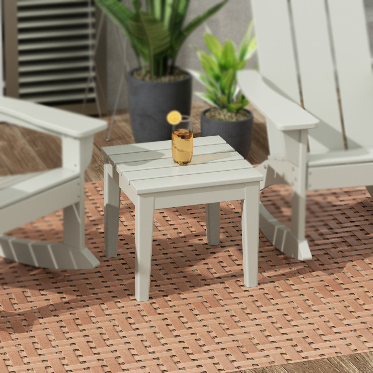 Palms Outdoor Patio Modern Adirondack Side Table
