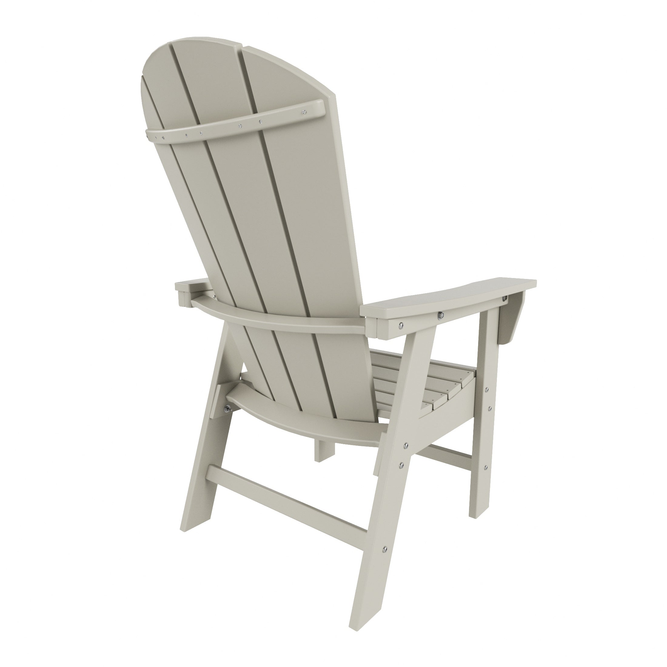 Paradise Outdoor Patio HDPE Plastic Adirondack Dining Chair