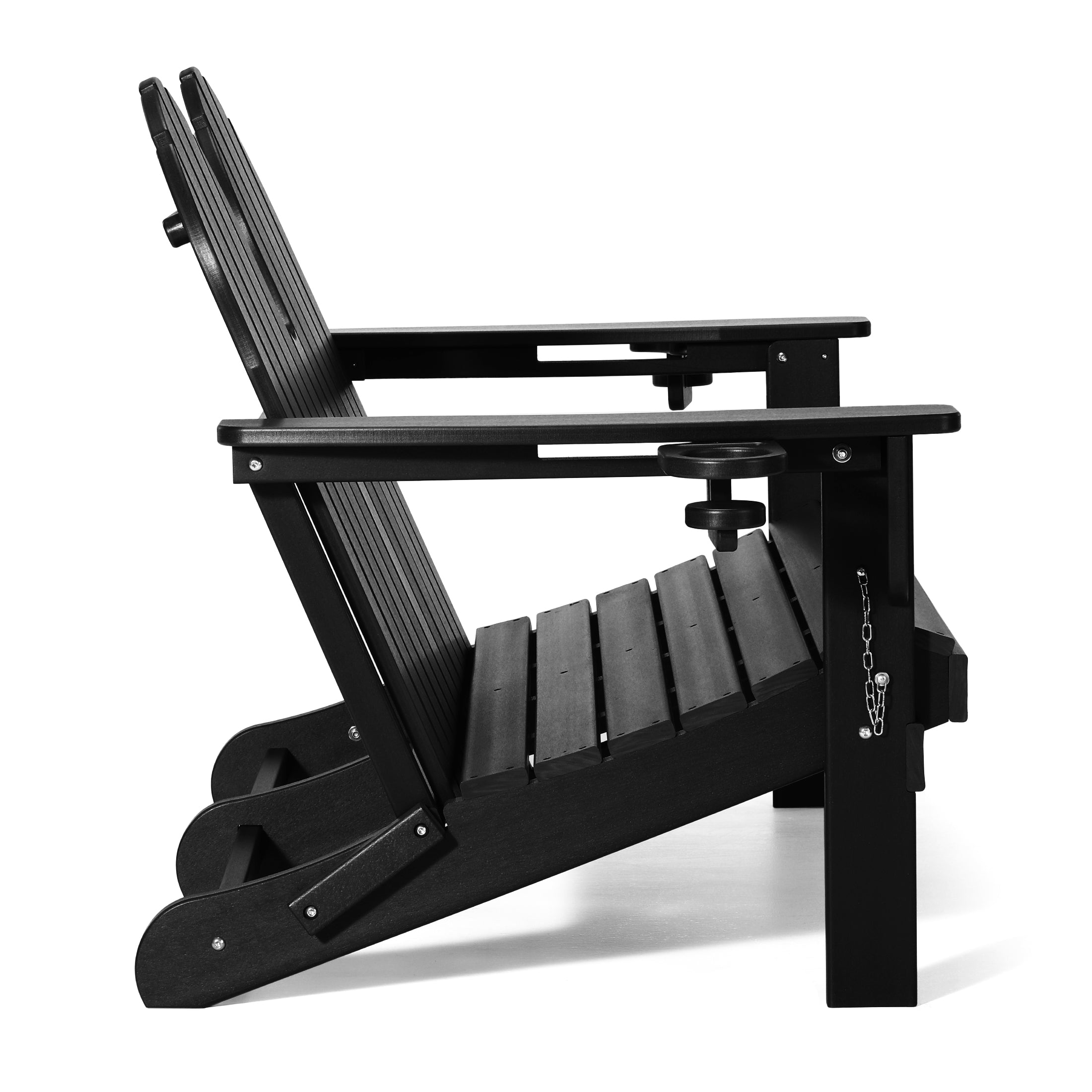 Savannah Outdoor Patio 49" HDPE Folding Adirondack Garden Bench