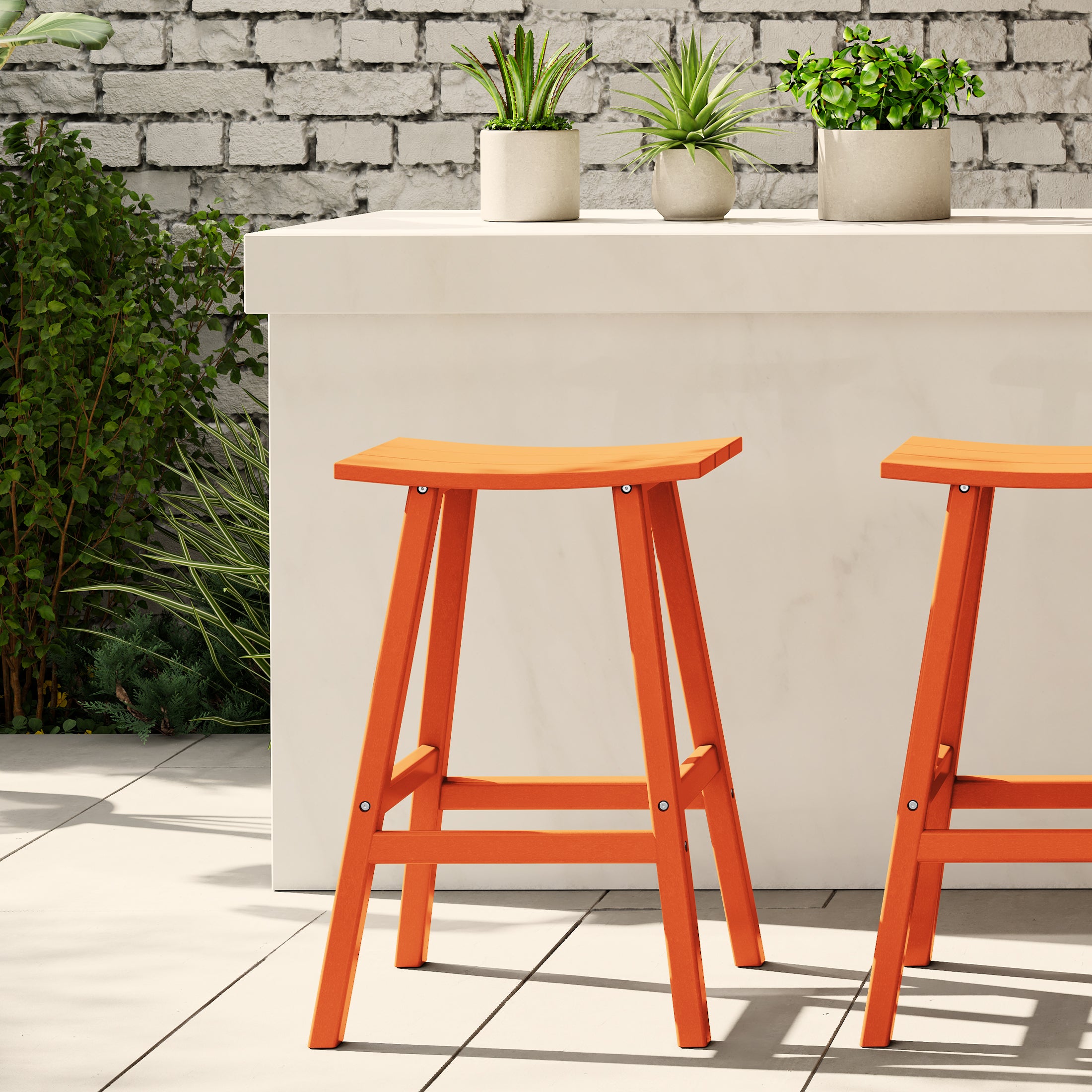 Paradise Westintrends 29" height Outdoor / Patio Saddle bar stool