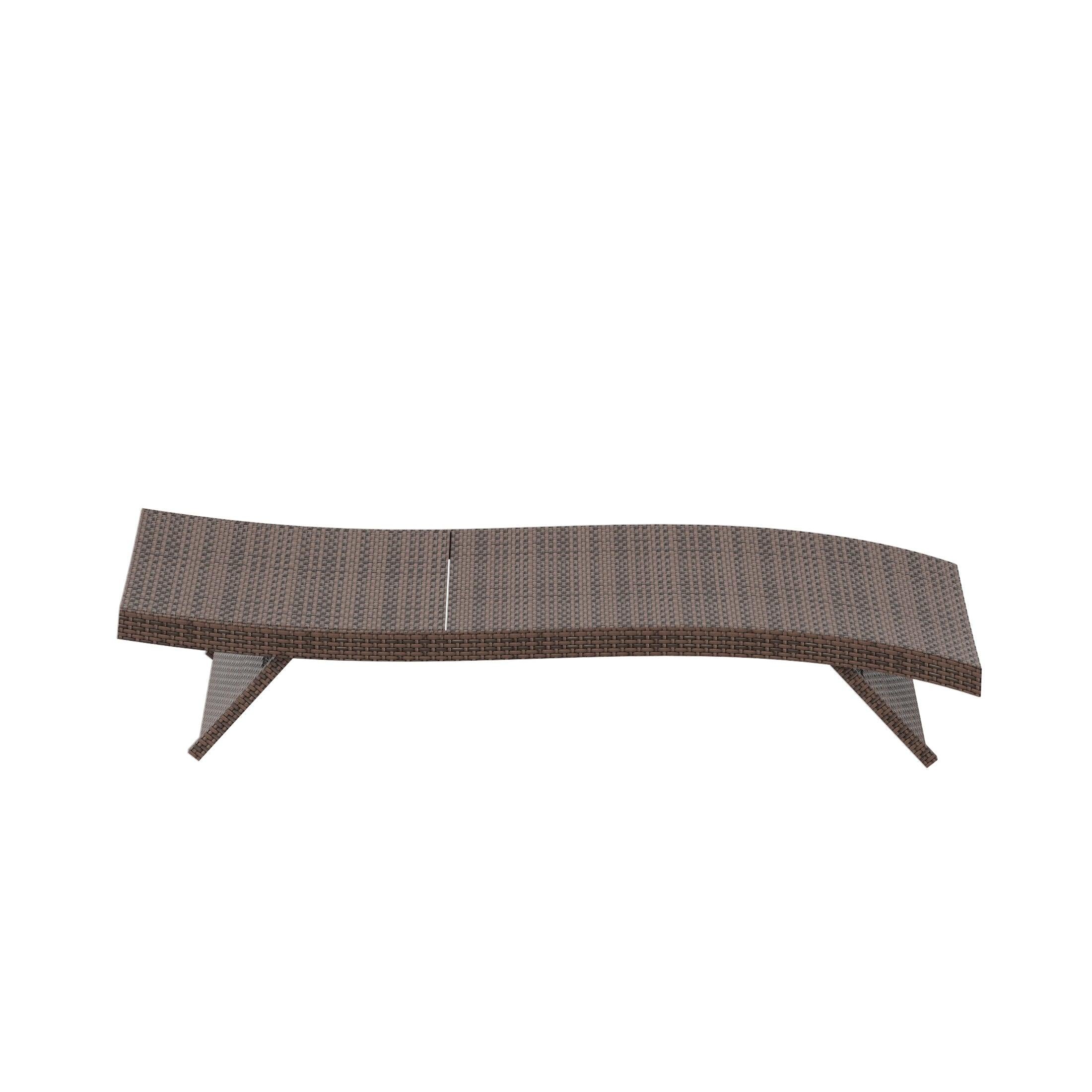 Bahama Brown Wicker Rattan Outdoor Chaise Lounge Chairs (Set of 2) - Costaelm