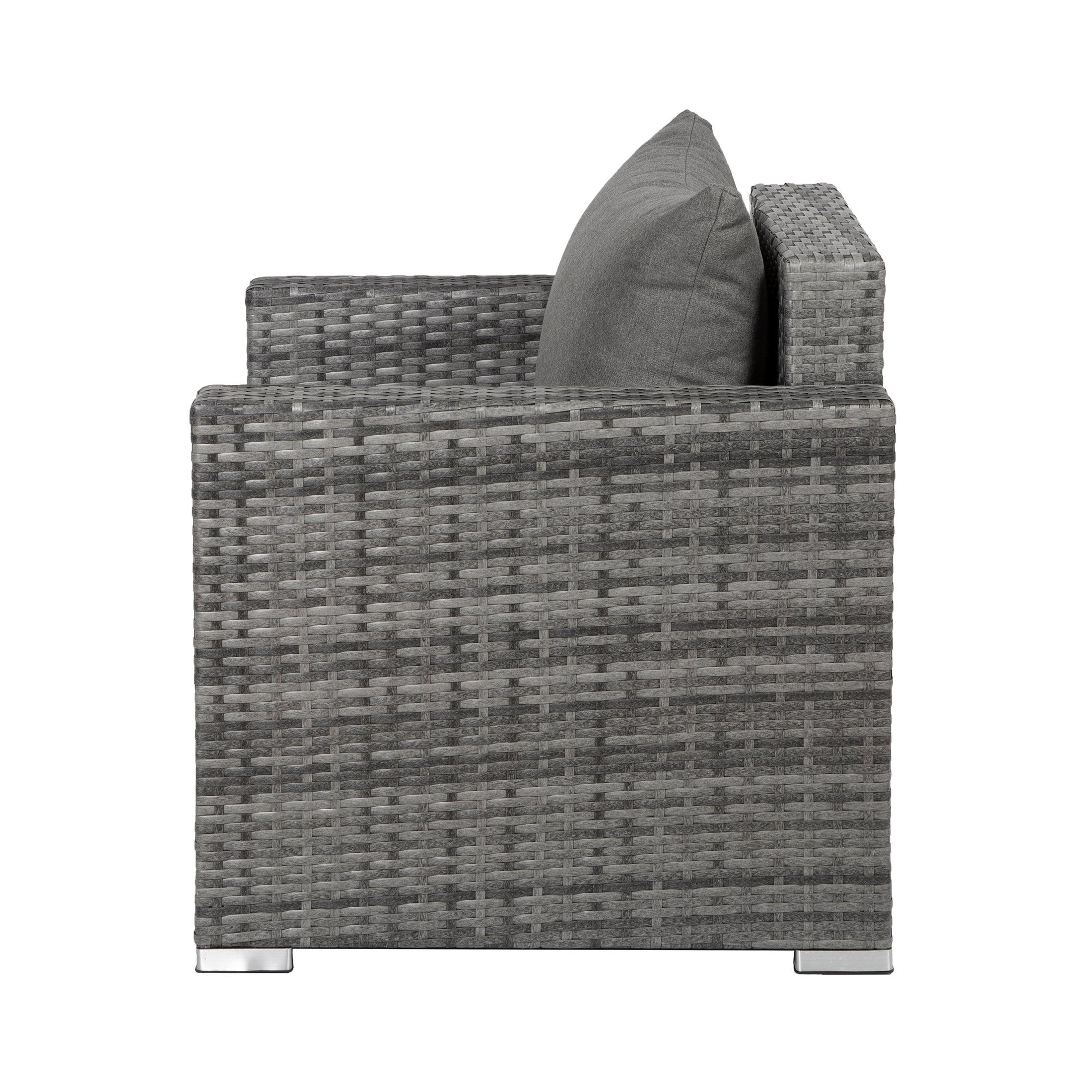 Boston 4-Piece Outdoor Modern Rattan Wicker Conversation Sofa Set - Costaelm