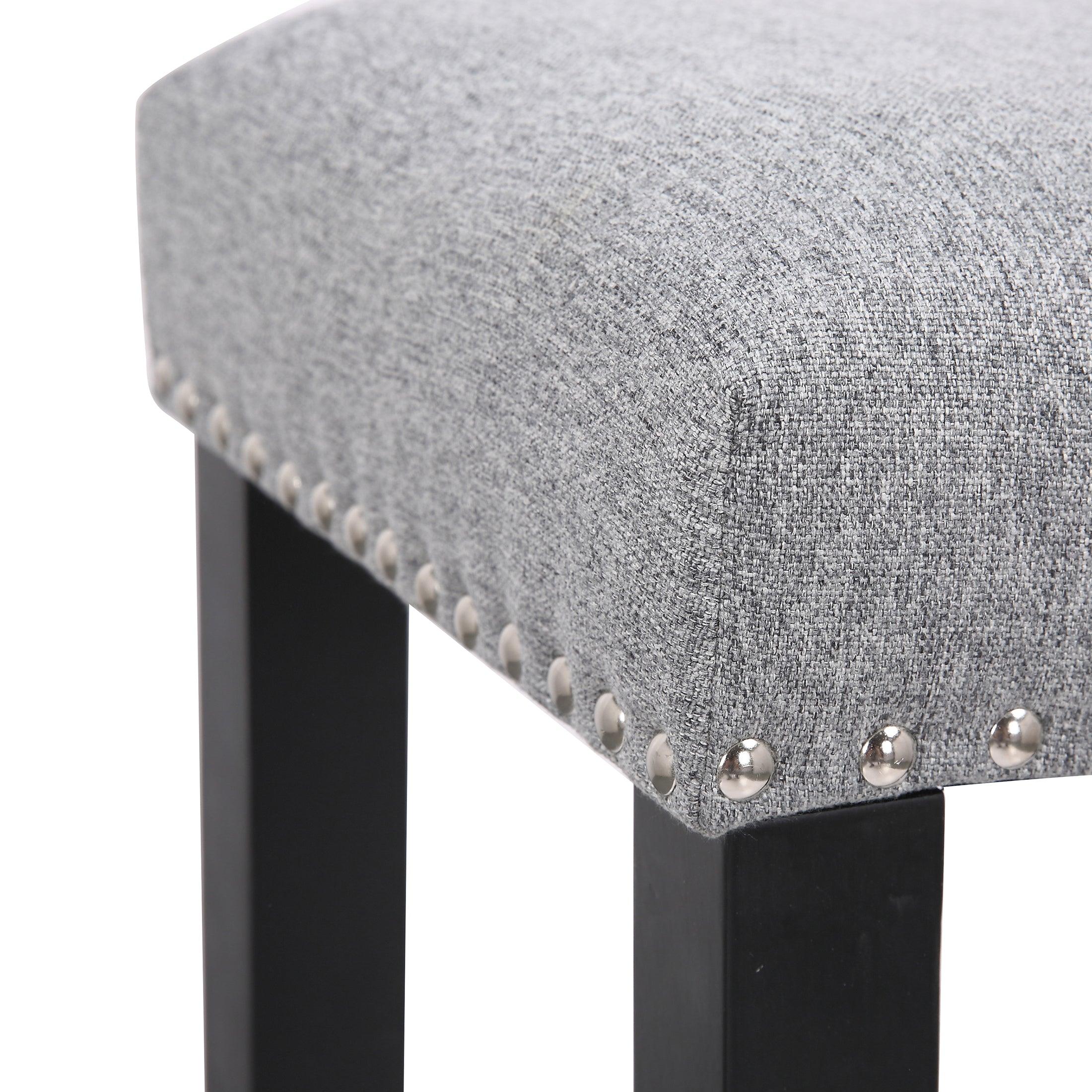 Bulmon 24" inch Upholstered Bar Stool with Nailhead Trim - Costaelm