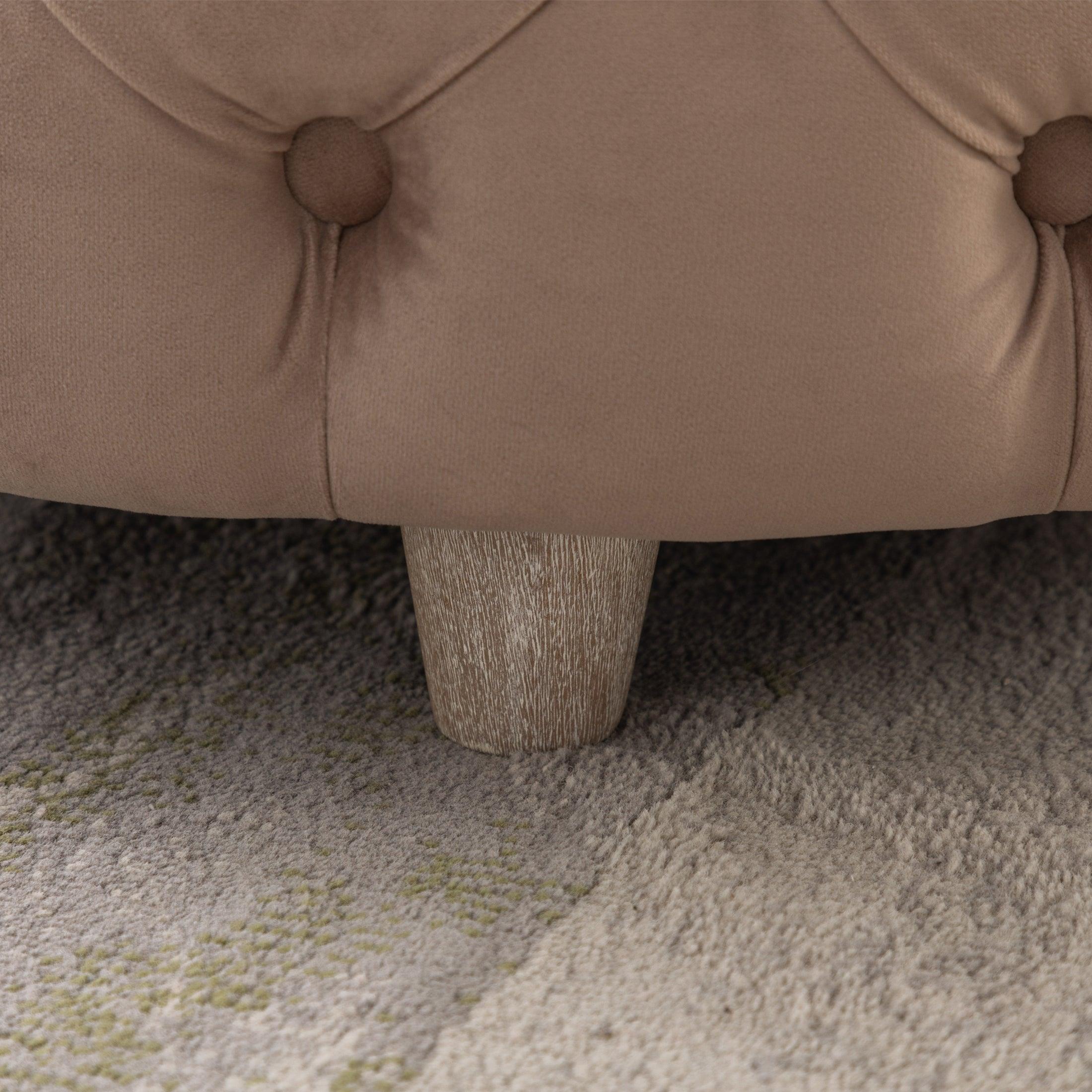 Alaia Round 29.5" Velvet Tufted Storage Ottoman - Costaelm