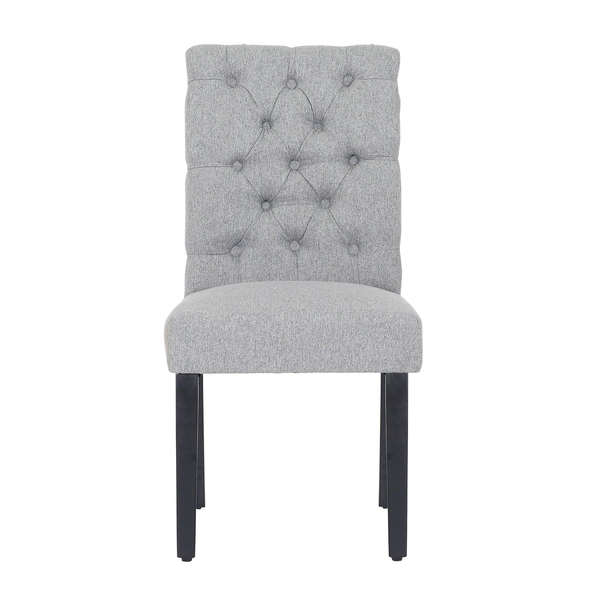 JAMESON Tufted Upholstered Dining Side Chair (Set of 2), Gray