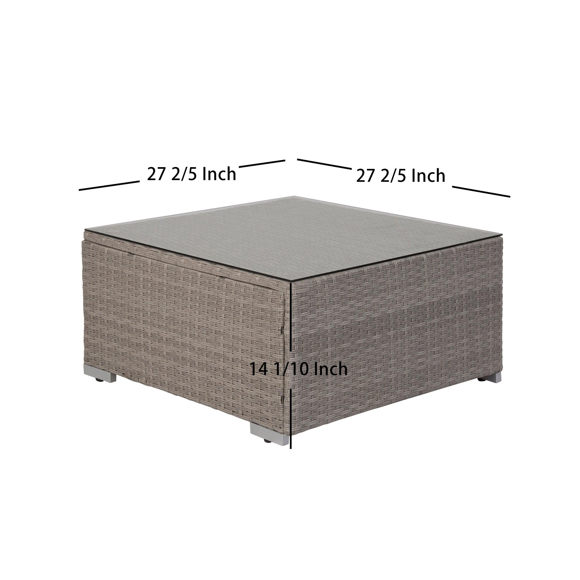 London 5-Piece Outdoor Patio Modular Conversation Sofa Furniture Set Gray/Ivory - Costaelm