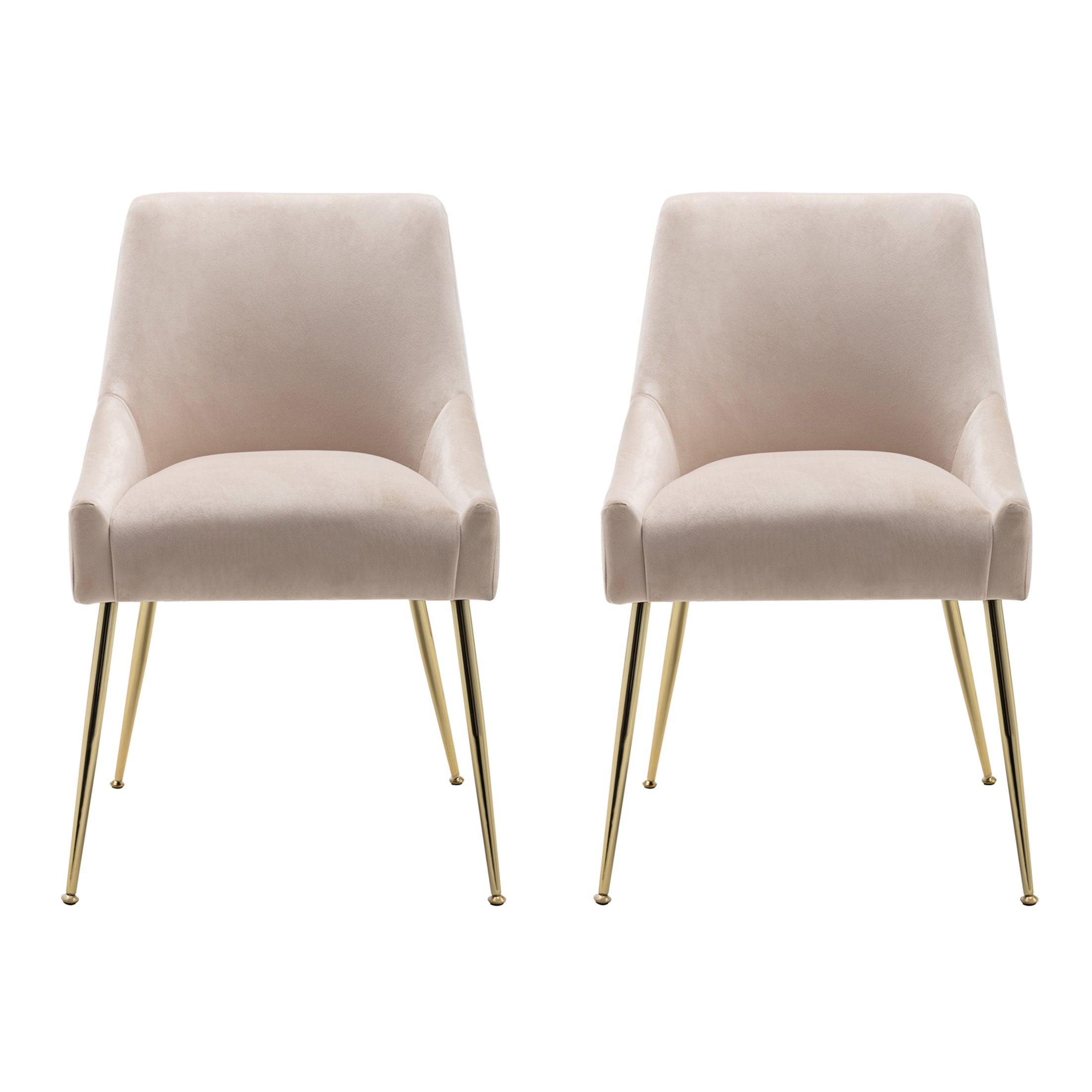 Makala Velvet Accent Chair Mid Century Upholstered (Set of 2) - Costaelm