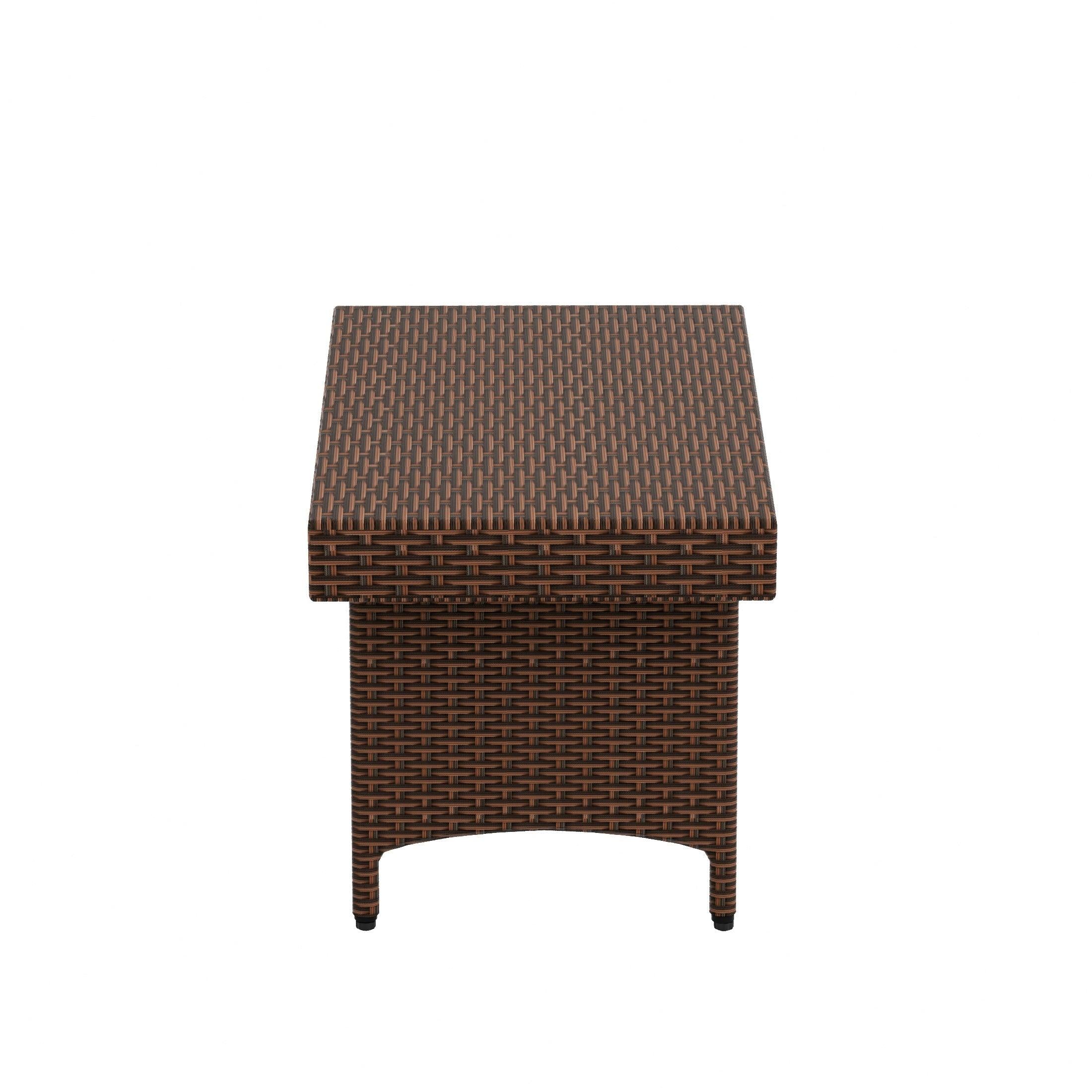 Monroe Outdoor Wicker Rattan Foldable Side Table - Costaelm
