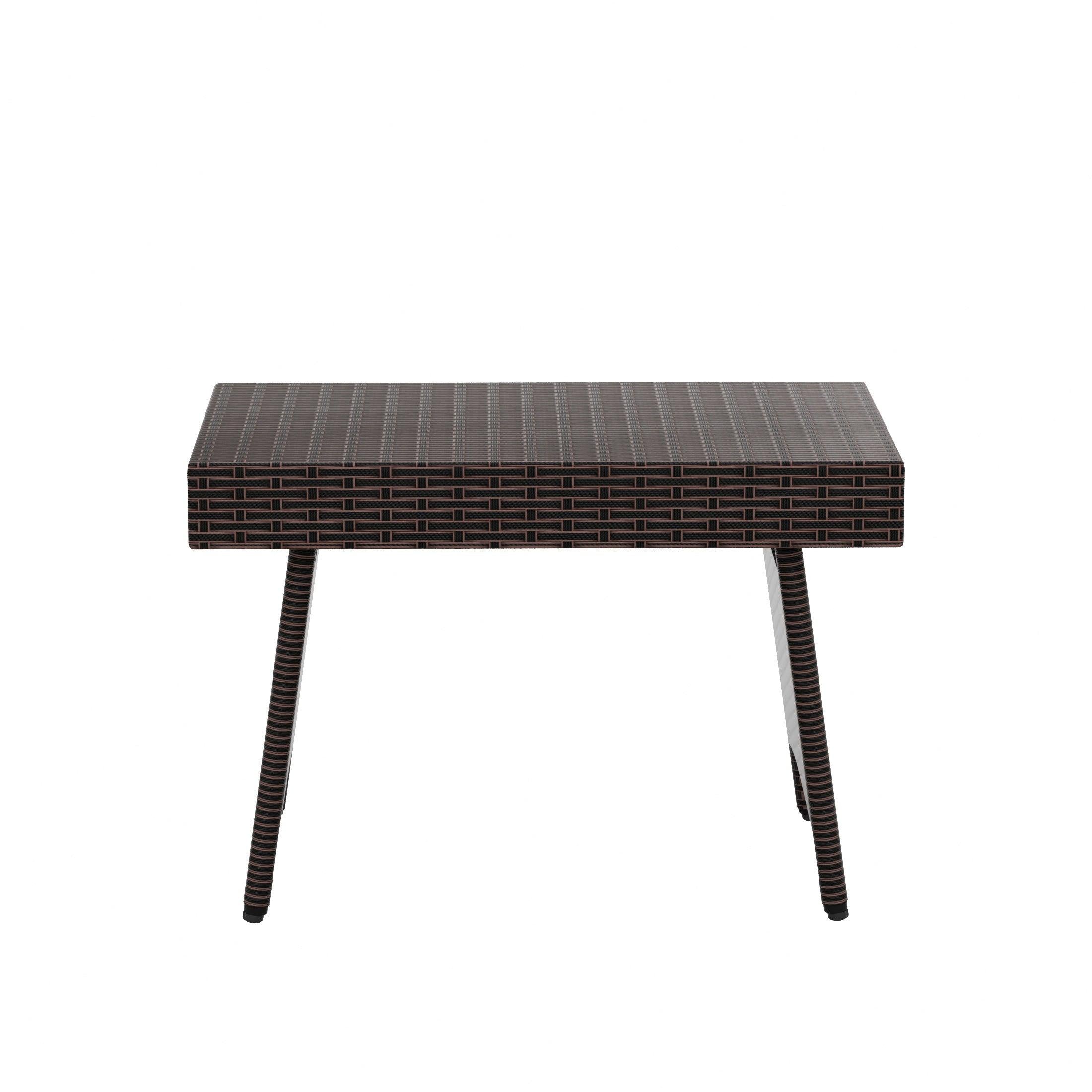 Monroe Outdoor Wicker Rattan Foldable Side Table - Costaelm