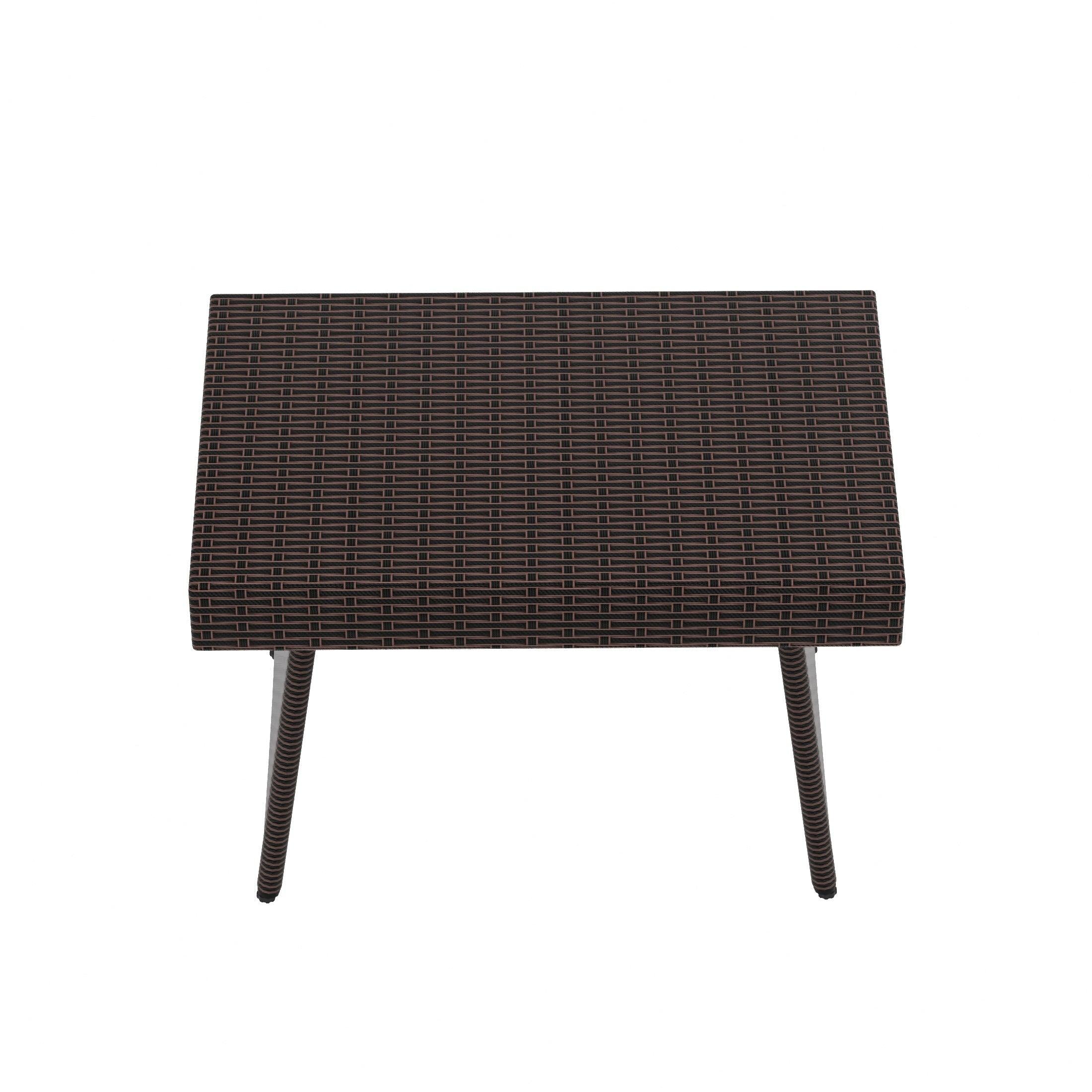 Monroe Outdoor Wicker Rattan Foldable Side Table - Costaelm