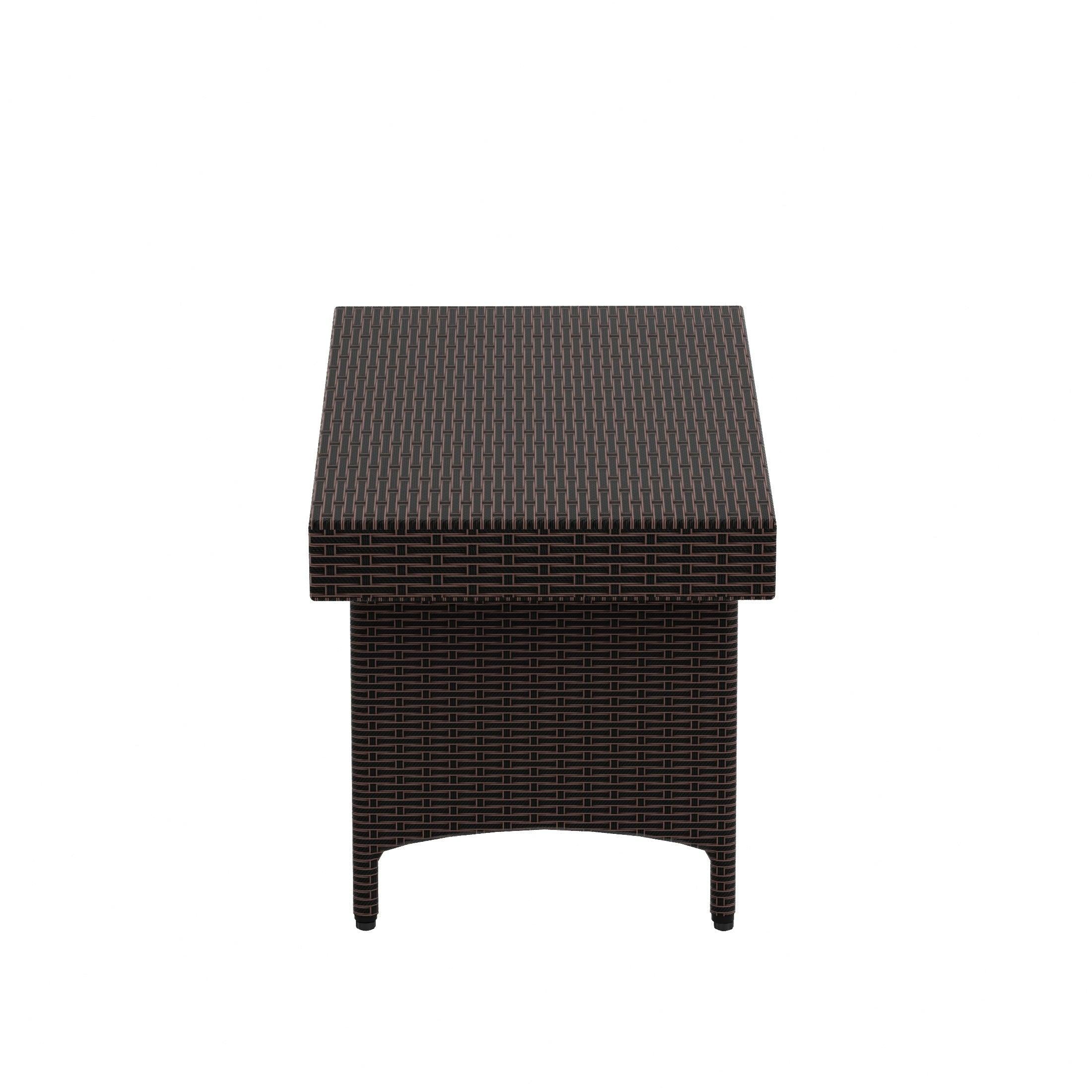 Monroe Outdoor Wicker Rattan Foldable Side Table - Costaelm